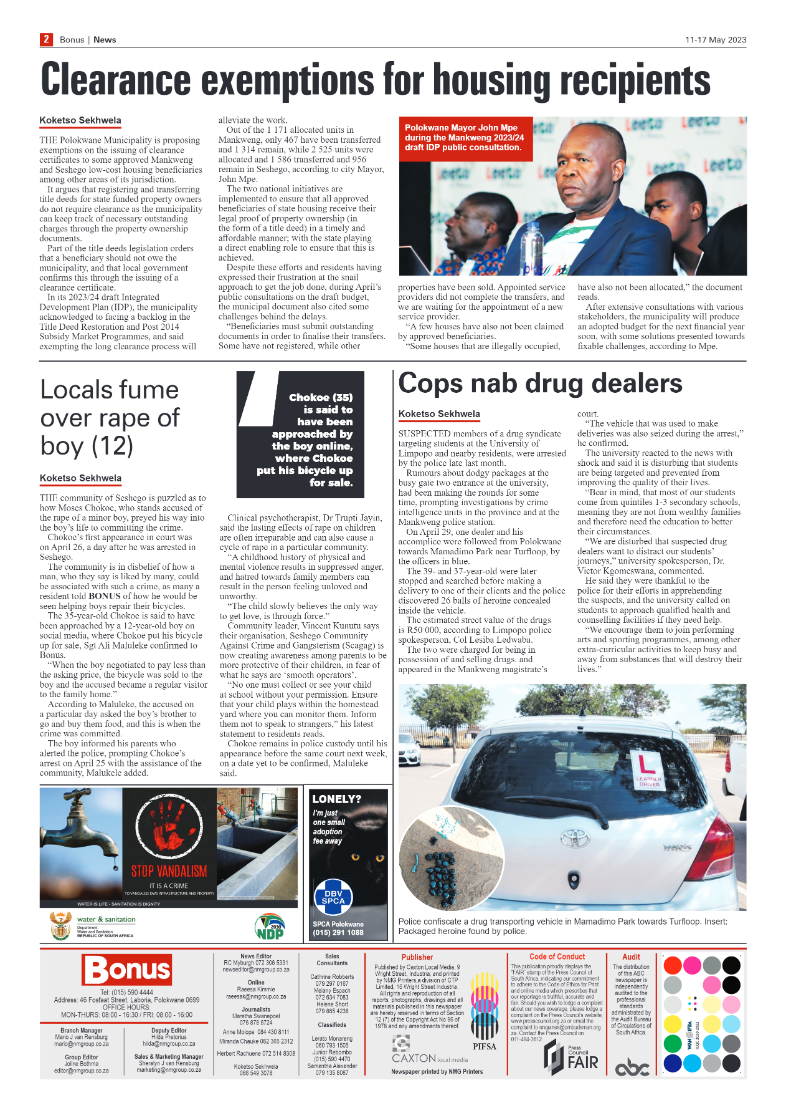 Bonus Review – 11 May 2023 page 2