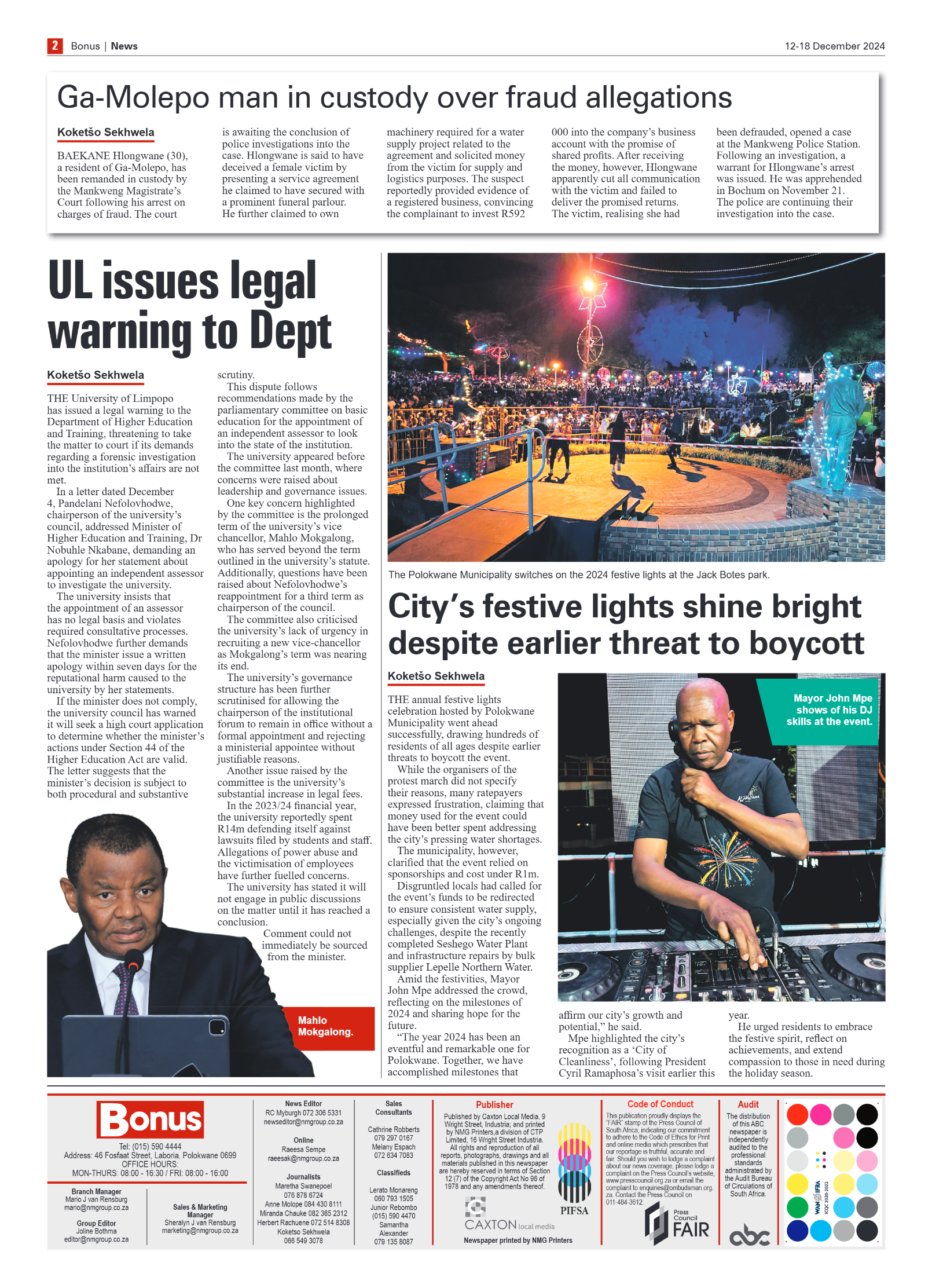 Bonus Review – 12 December 2024 page 2