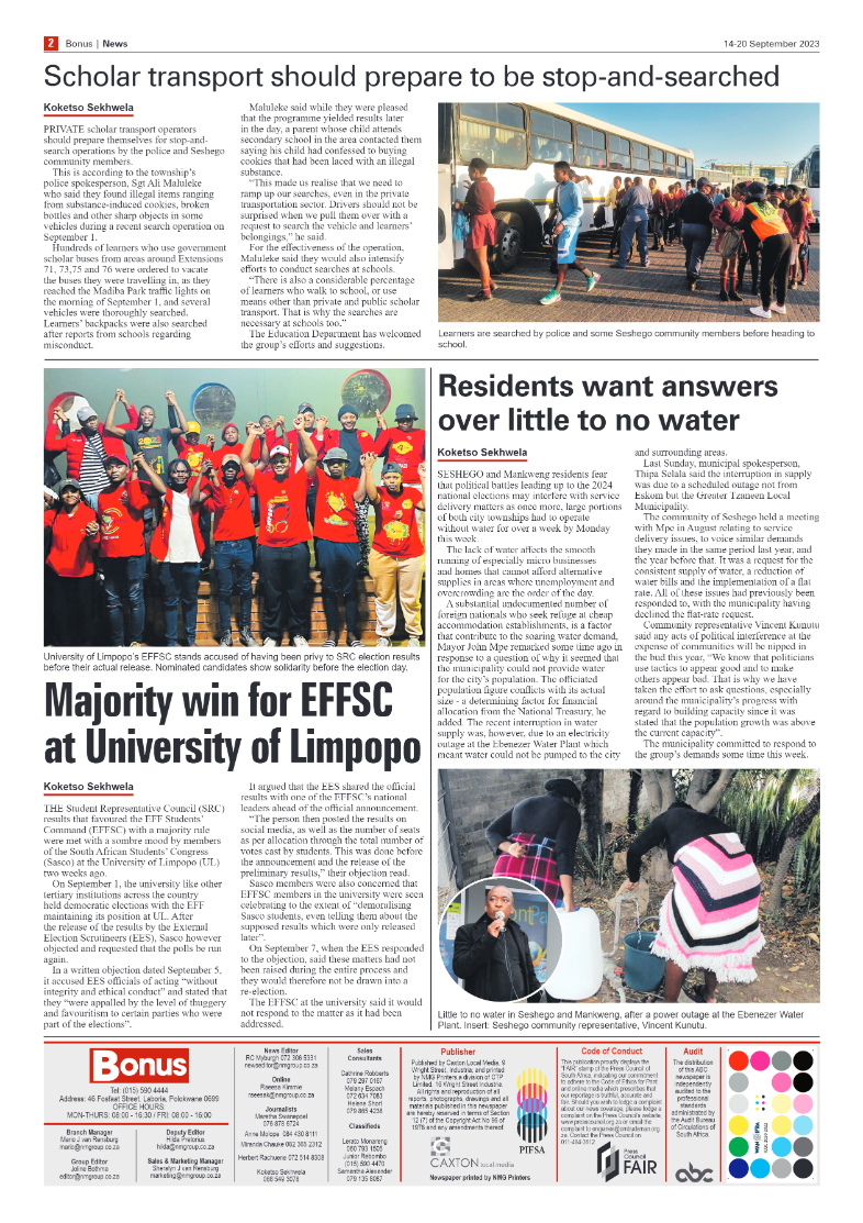 Bonus Review – 14 September 2023 page 2