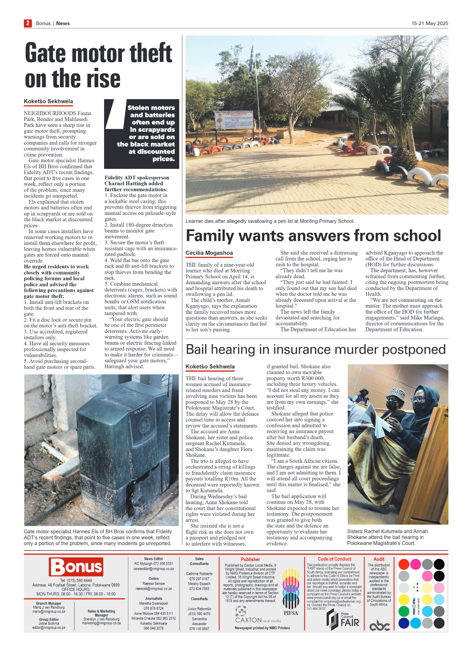 Bonus Review – 15 May 2025 page 2