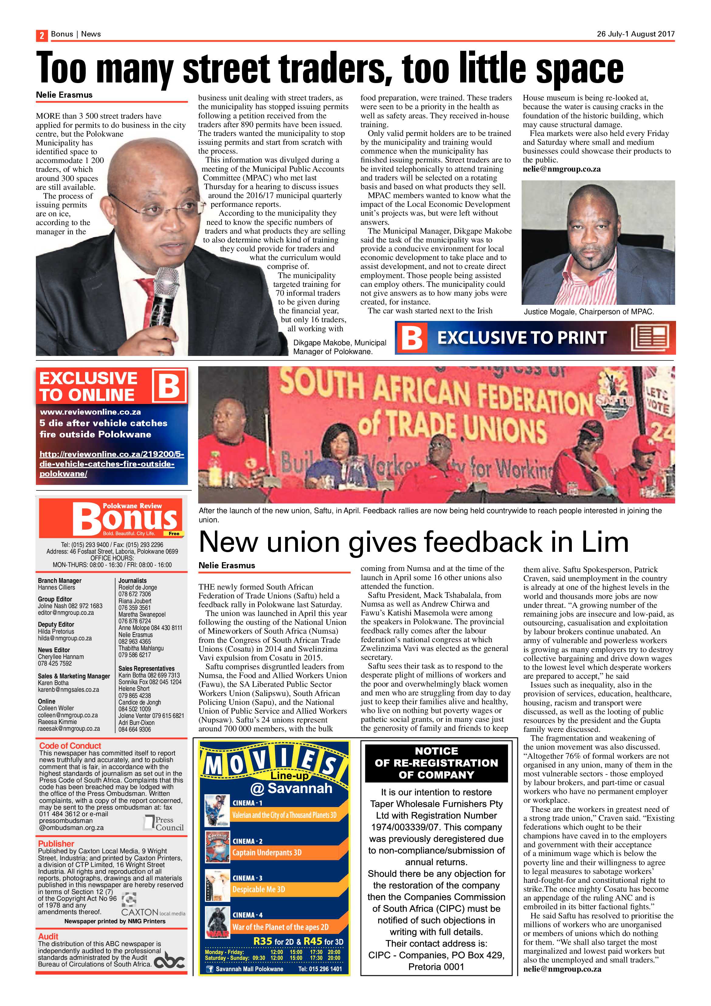 Bonus Review 26 July 2017 page 2