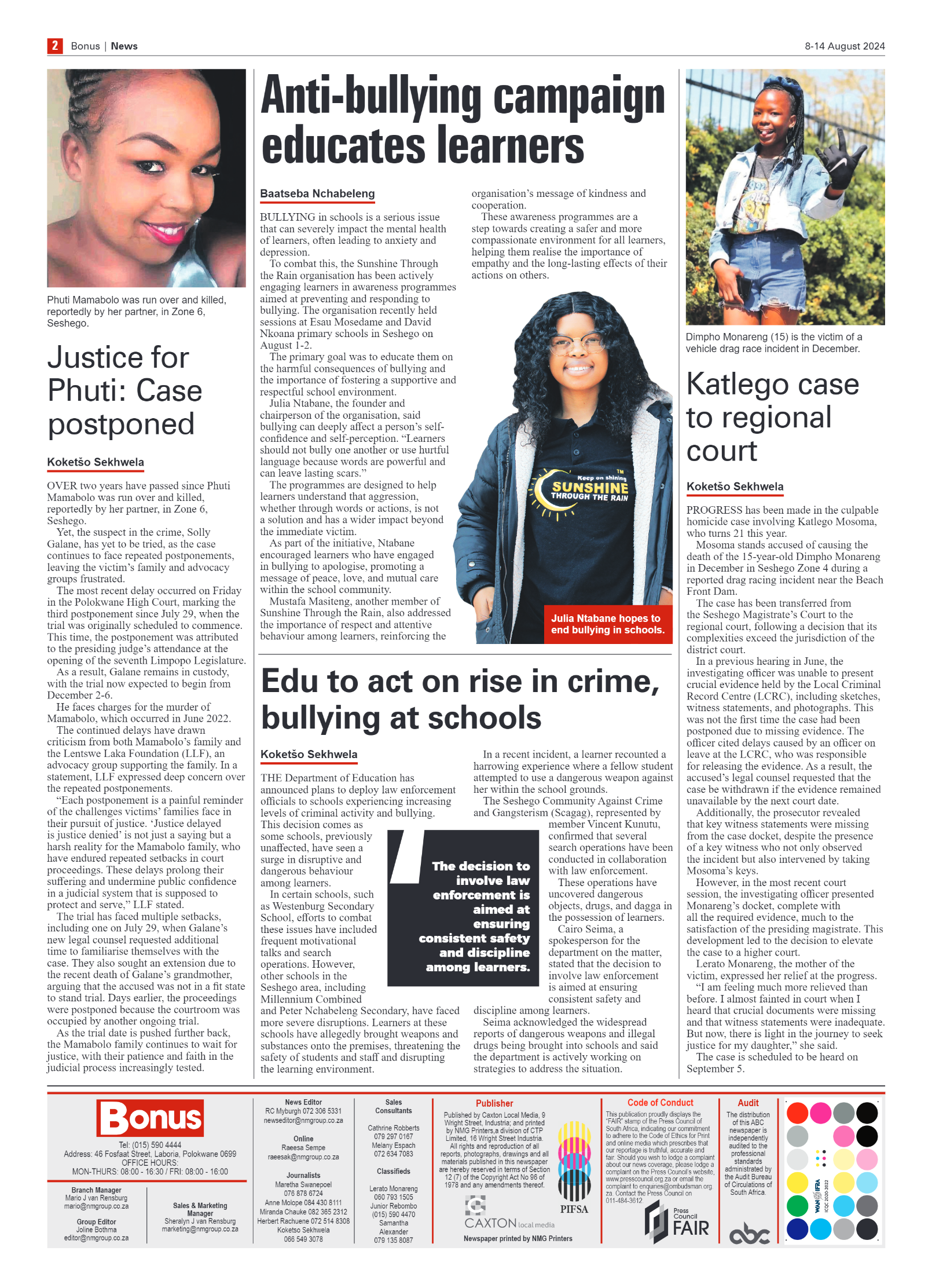 Bonus Review – 8 August 2024 page 2