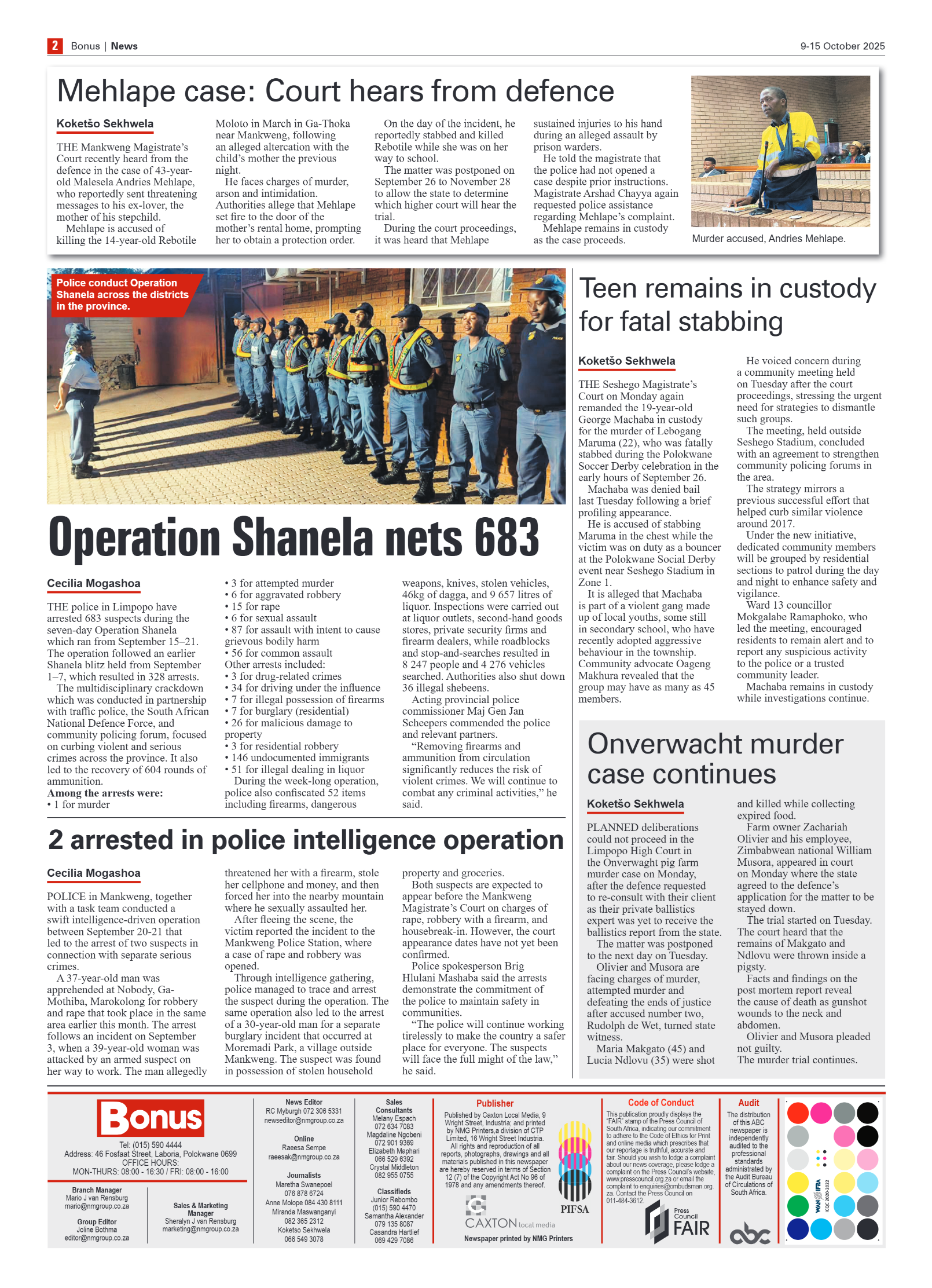 Bonus Review – 9 October 2025 page 2