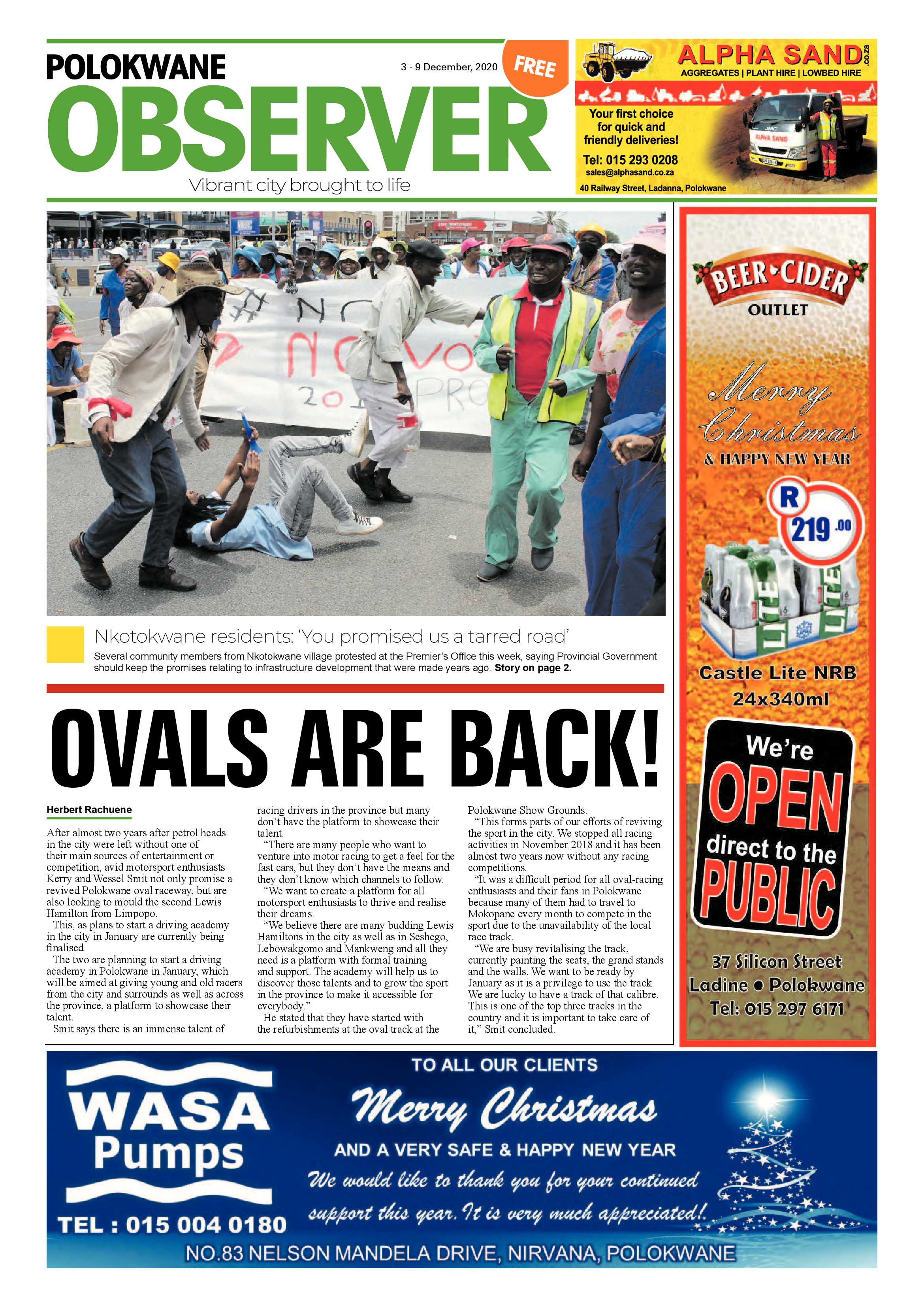Polokwane Observer 3 December 2020 page 1