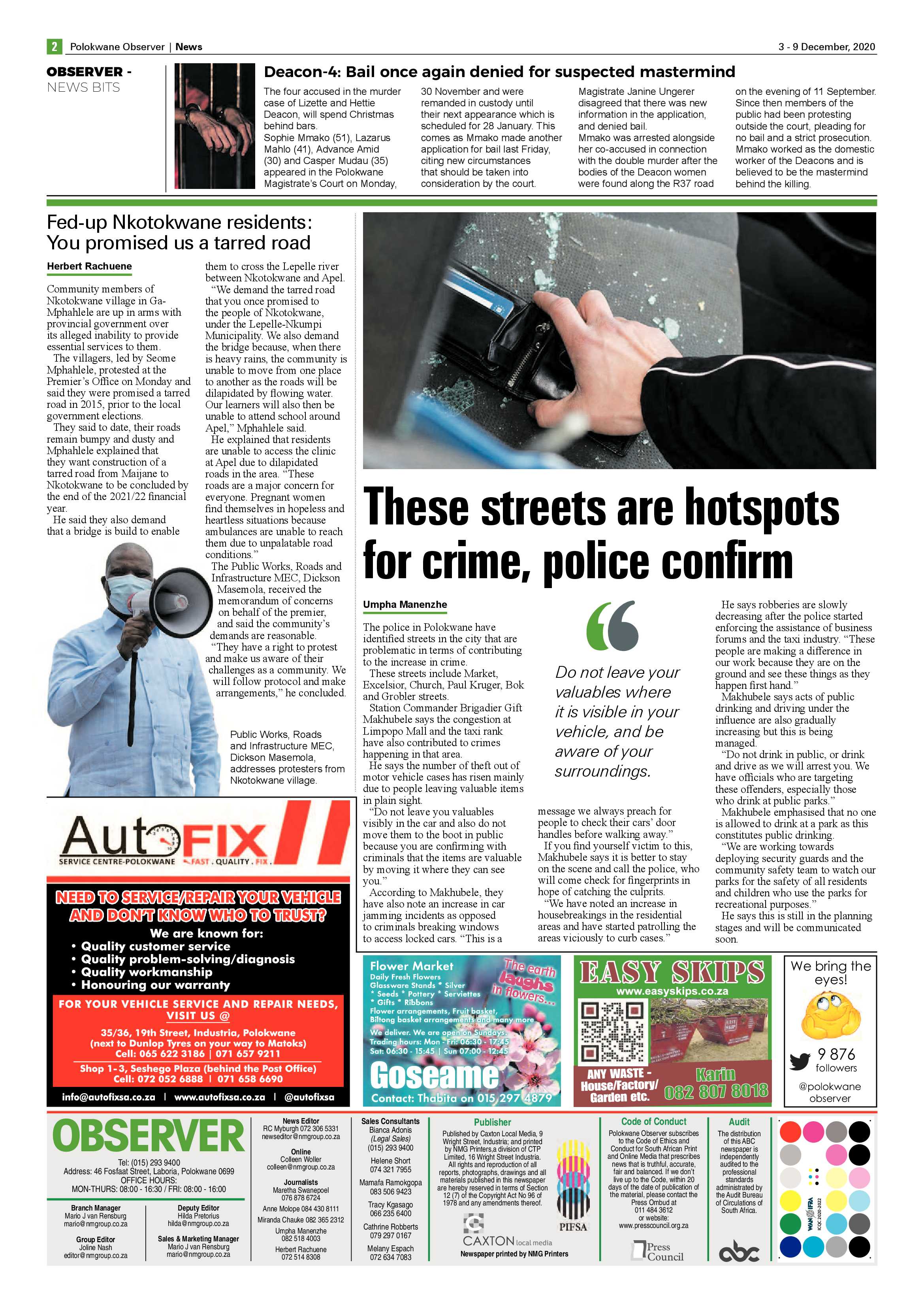 Polokwane Observer 3 December 2020 page 2