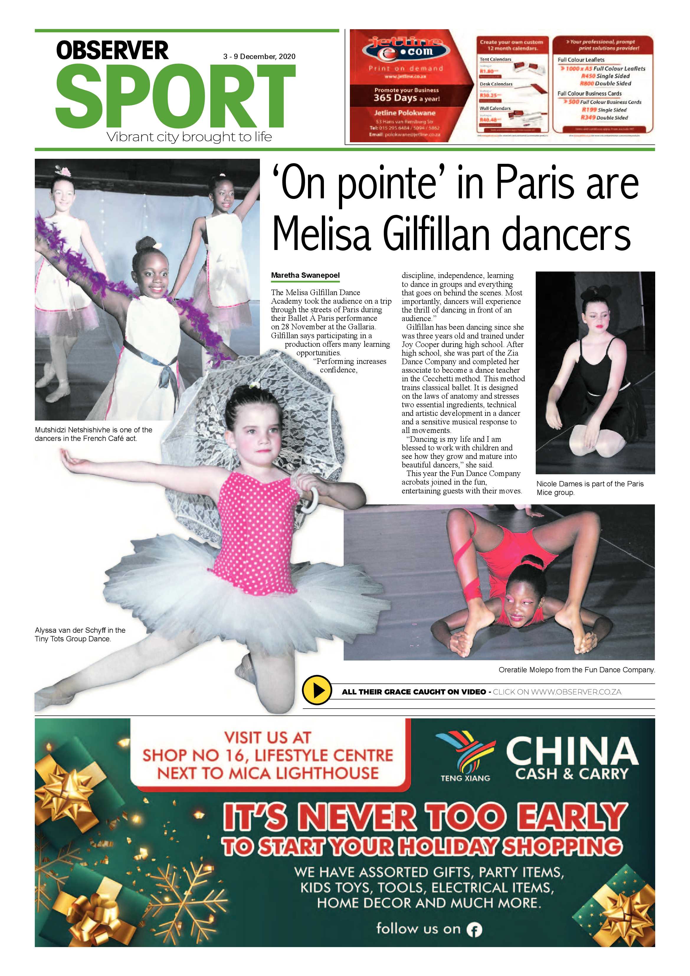 Polokwane Observer 3 December 2020 page 20