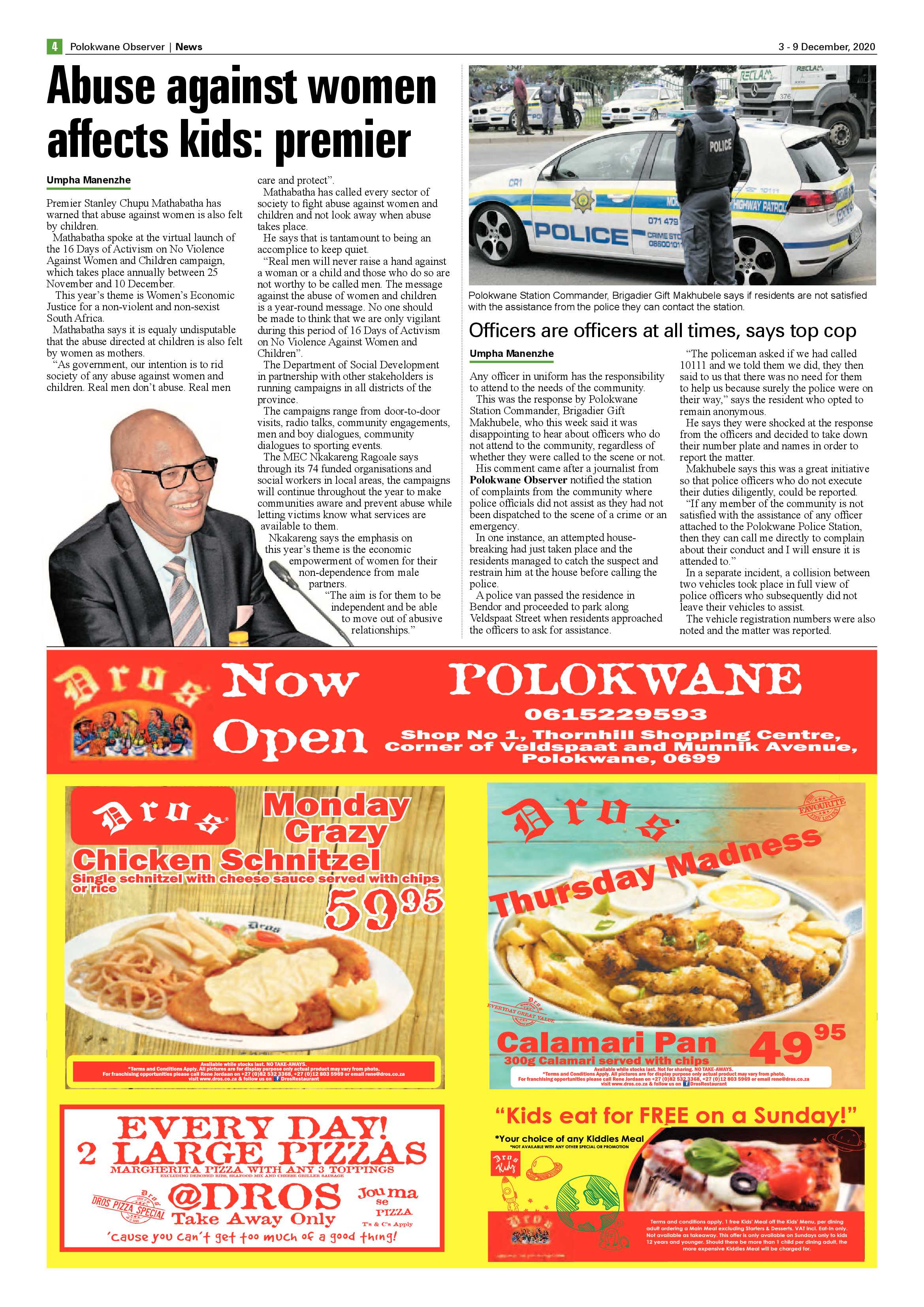 Polokwane Observer 3 December 2020 page 4