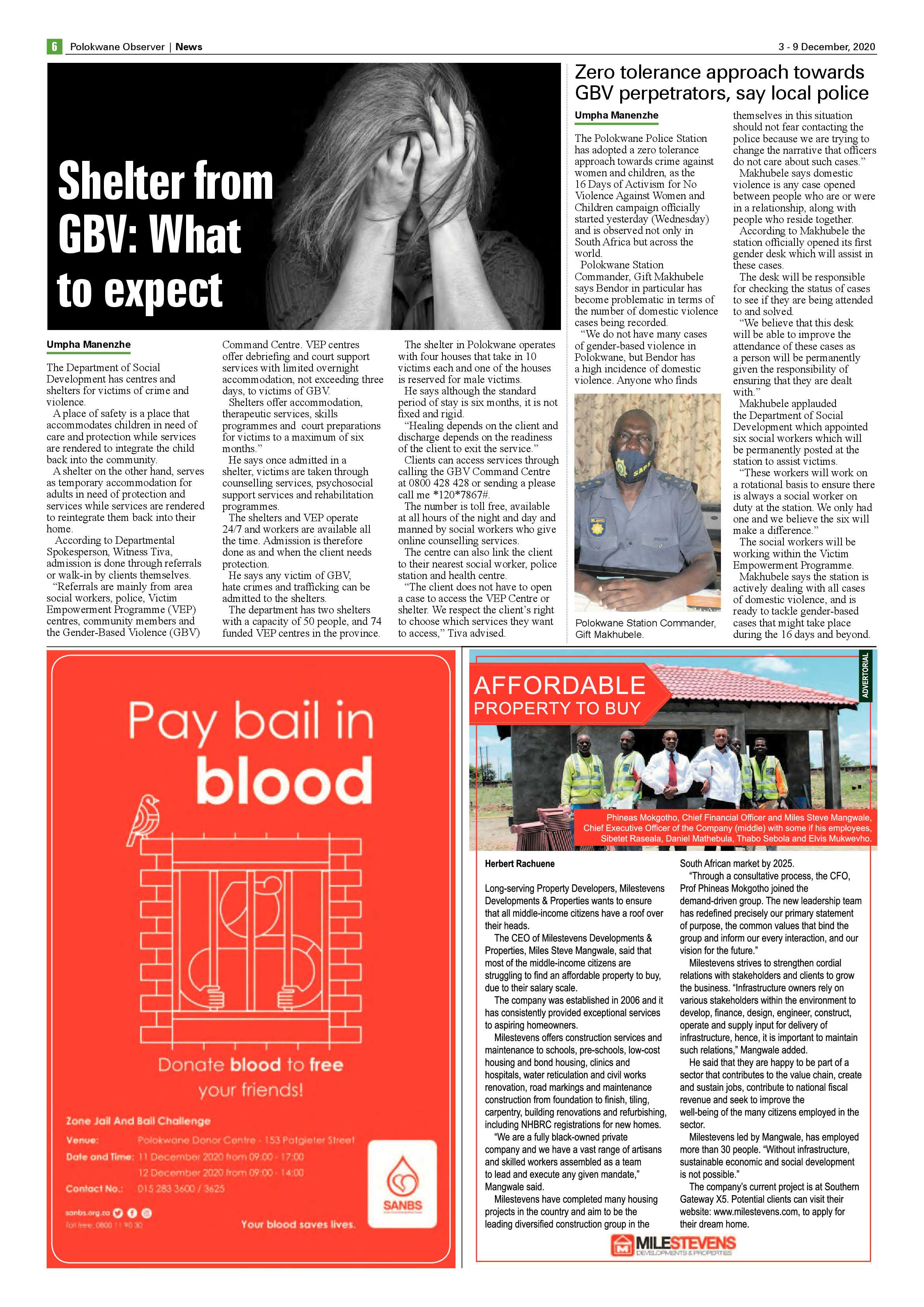 Polokwane Observer 3 December 2020 page 6