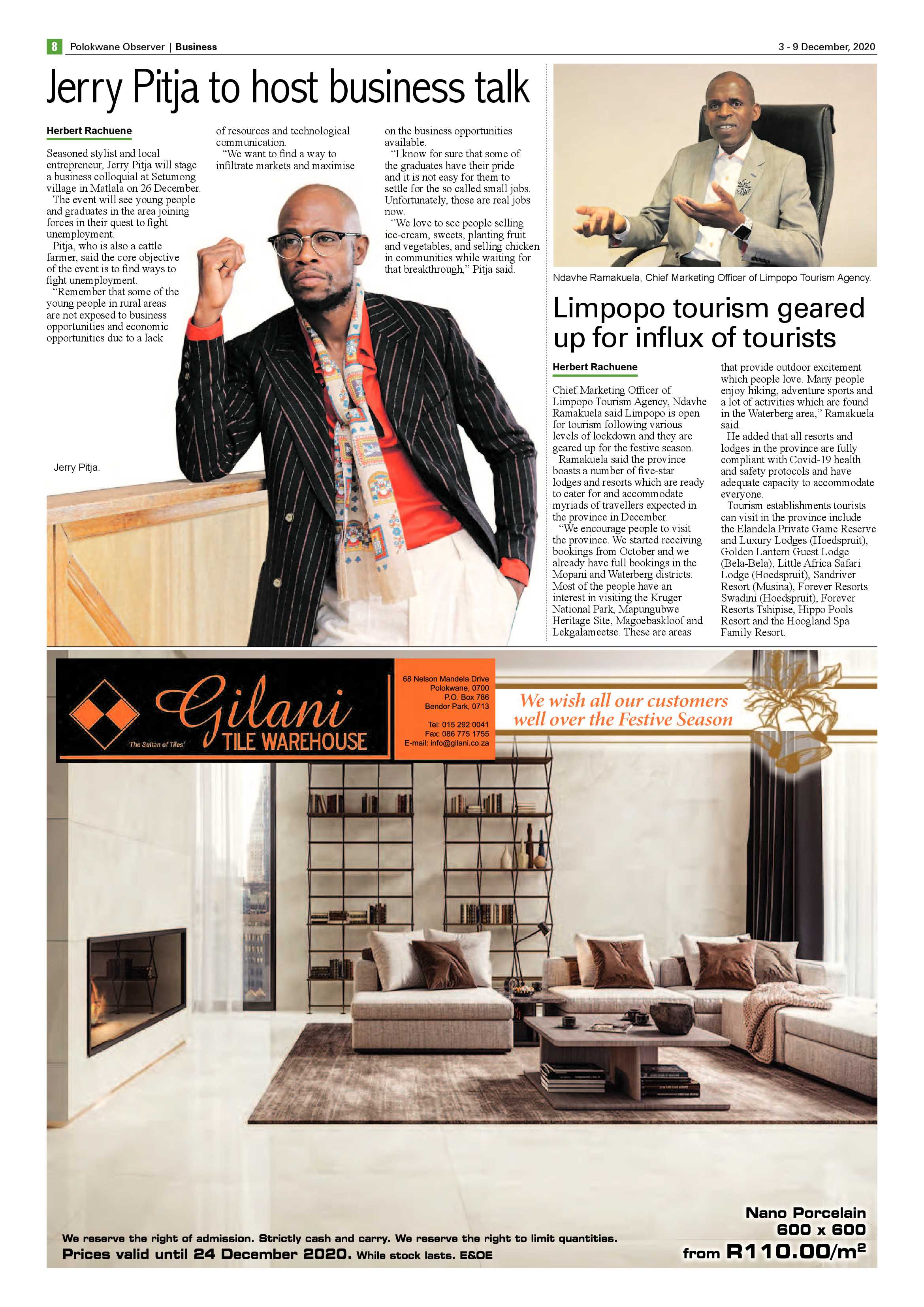 Polokwane Observer 3 December 2020 page 8