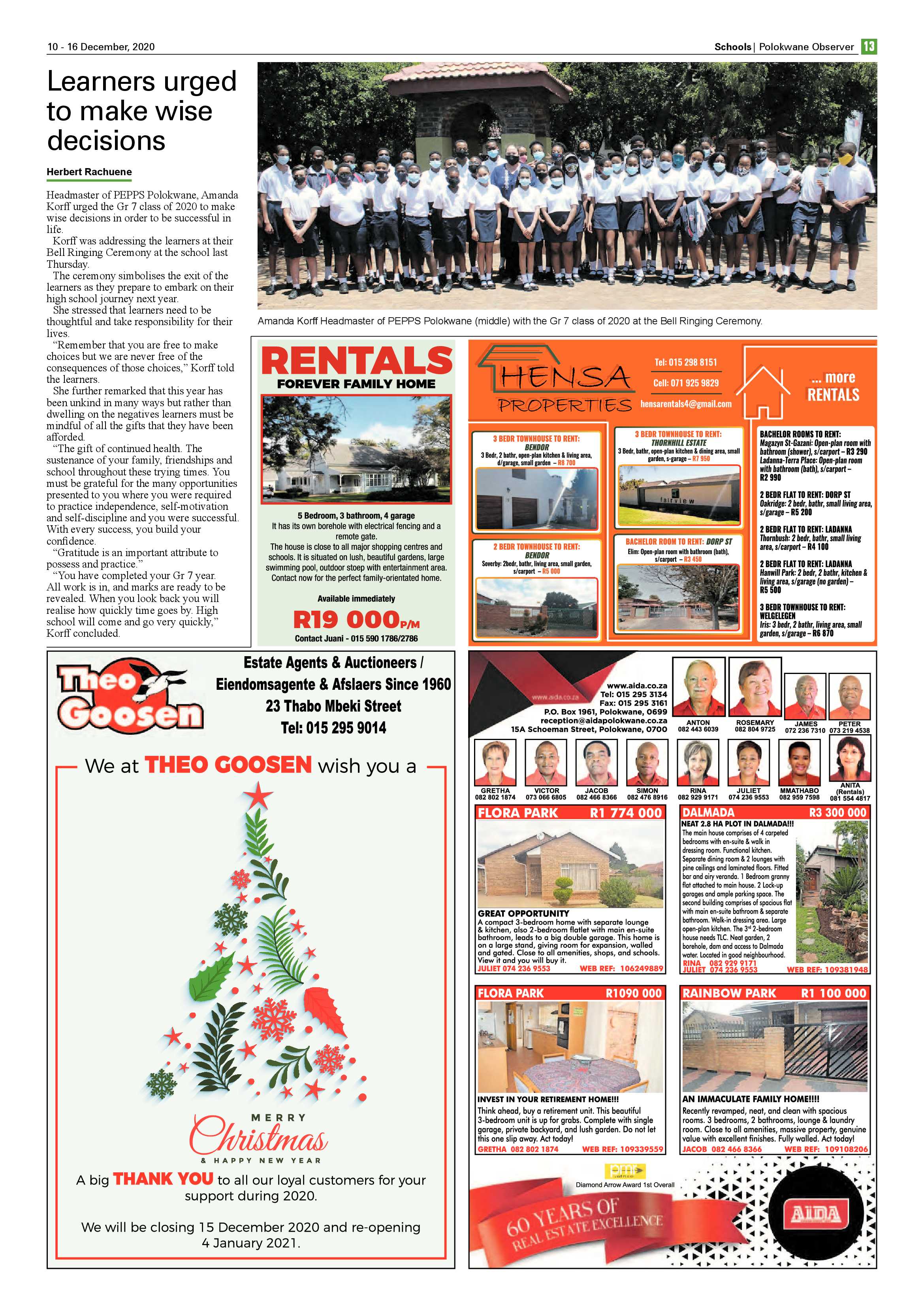 Polokwane Observer 10 December 2020 page 13