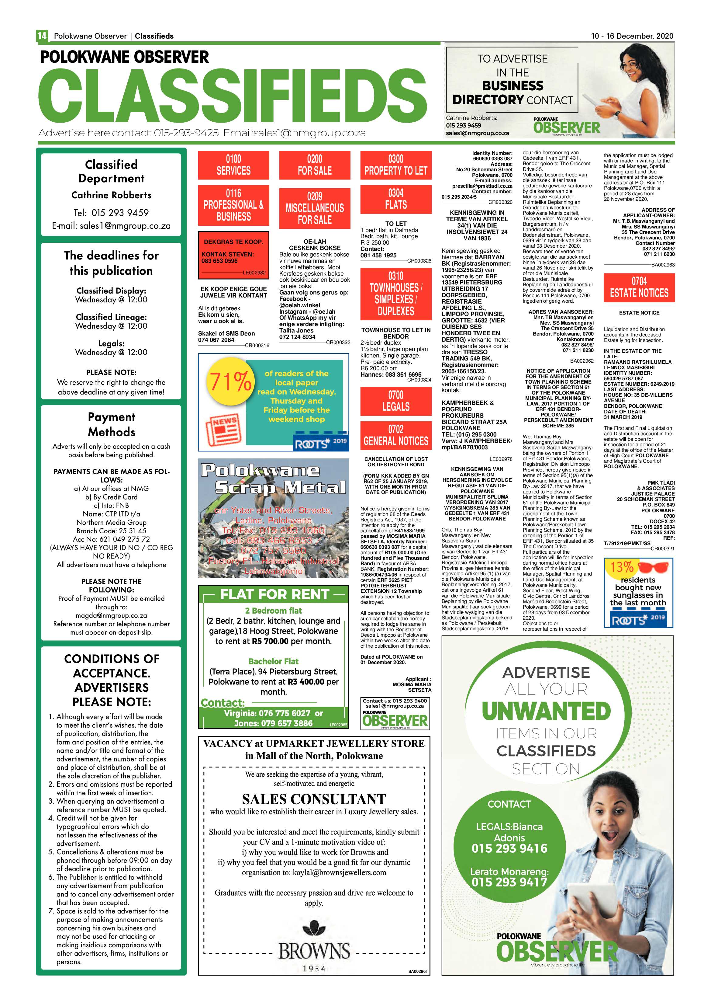 Polokwane Observer 10 December 2020 page 14