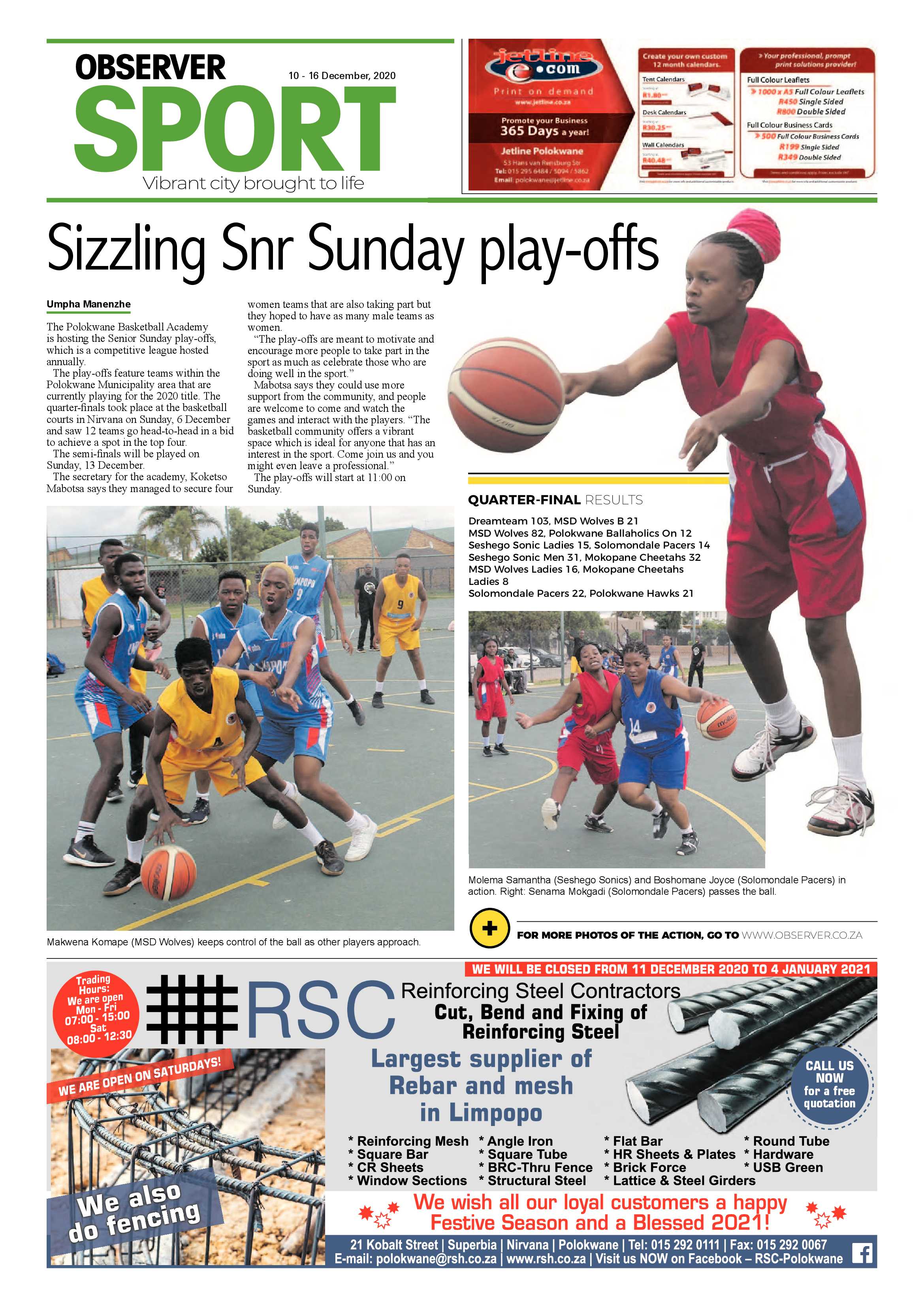 Polokwane Observer 10 December 2020 page 16