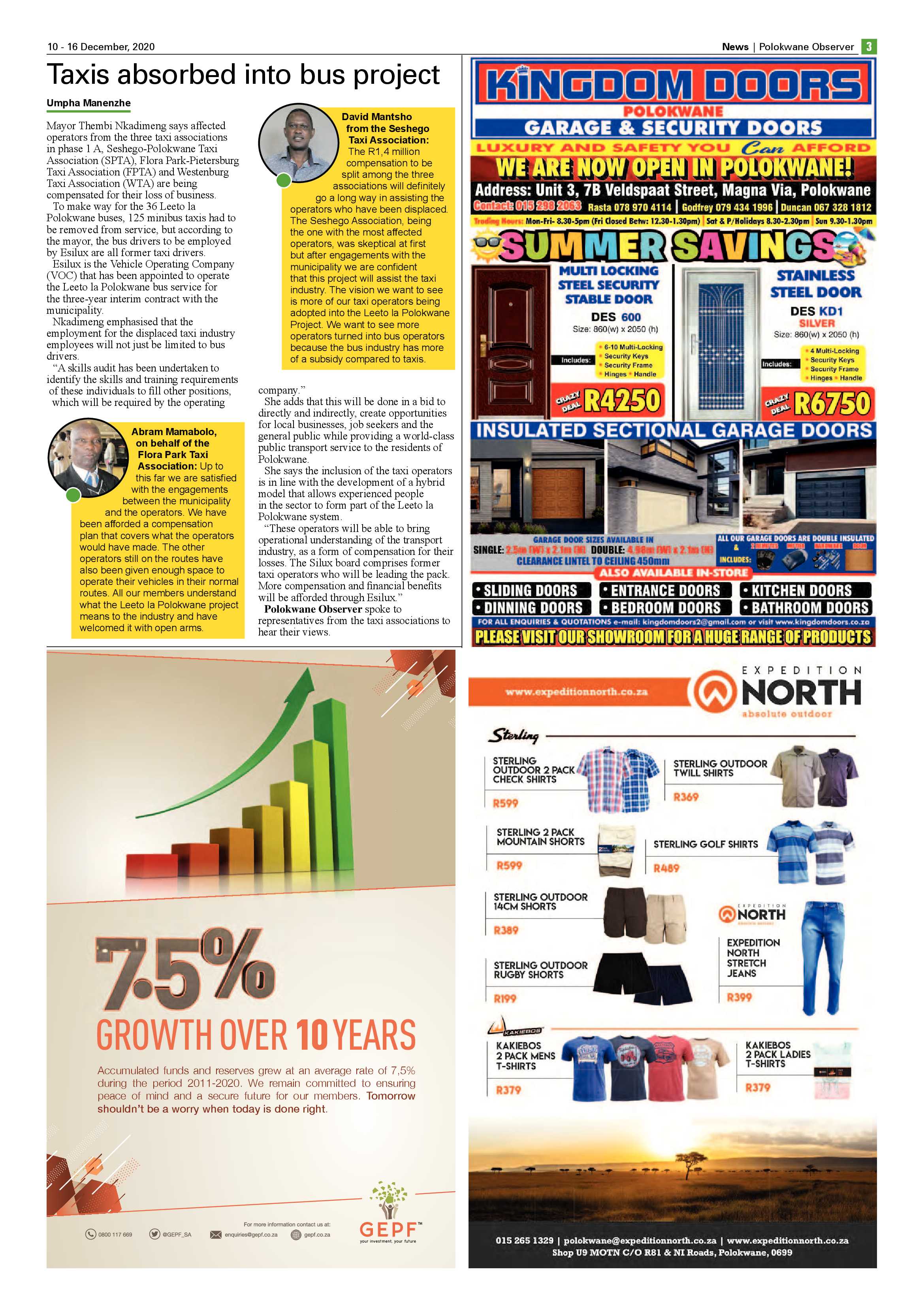 Polokwane Observer 10 December 2020 page 3