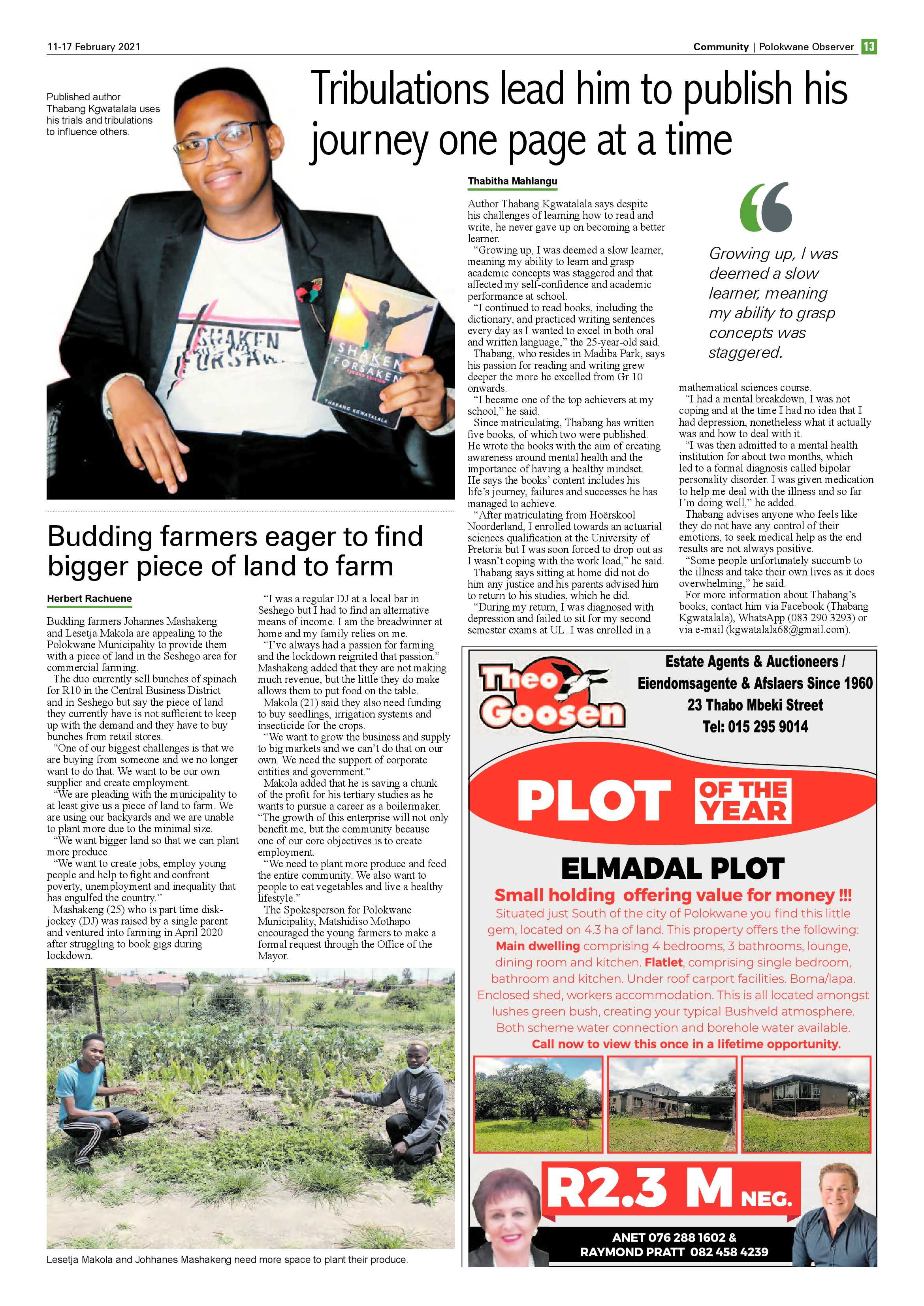 Polokwane Observer 11 February 2021 page 13