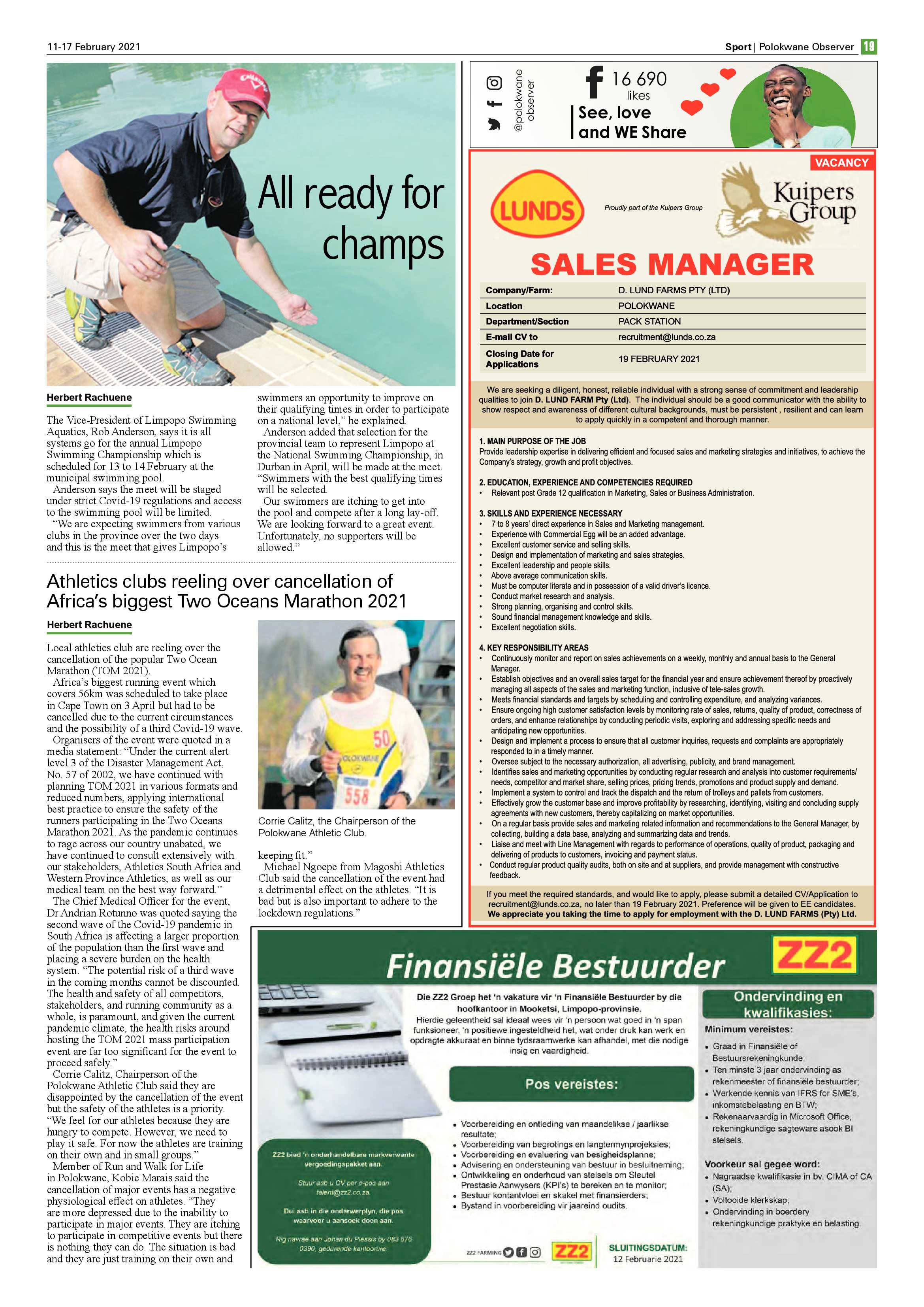 Polokwane Observer 11 February 2021 page 19