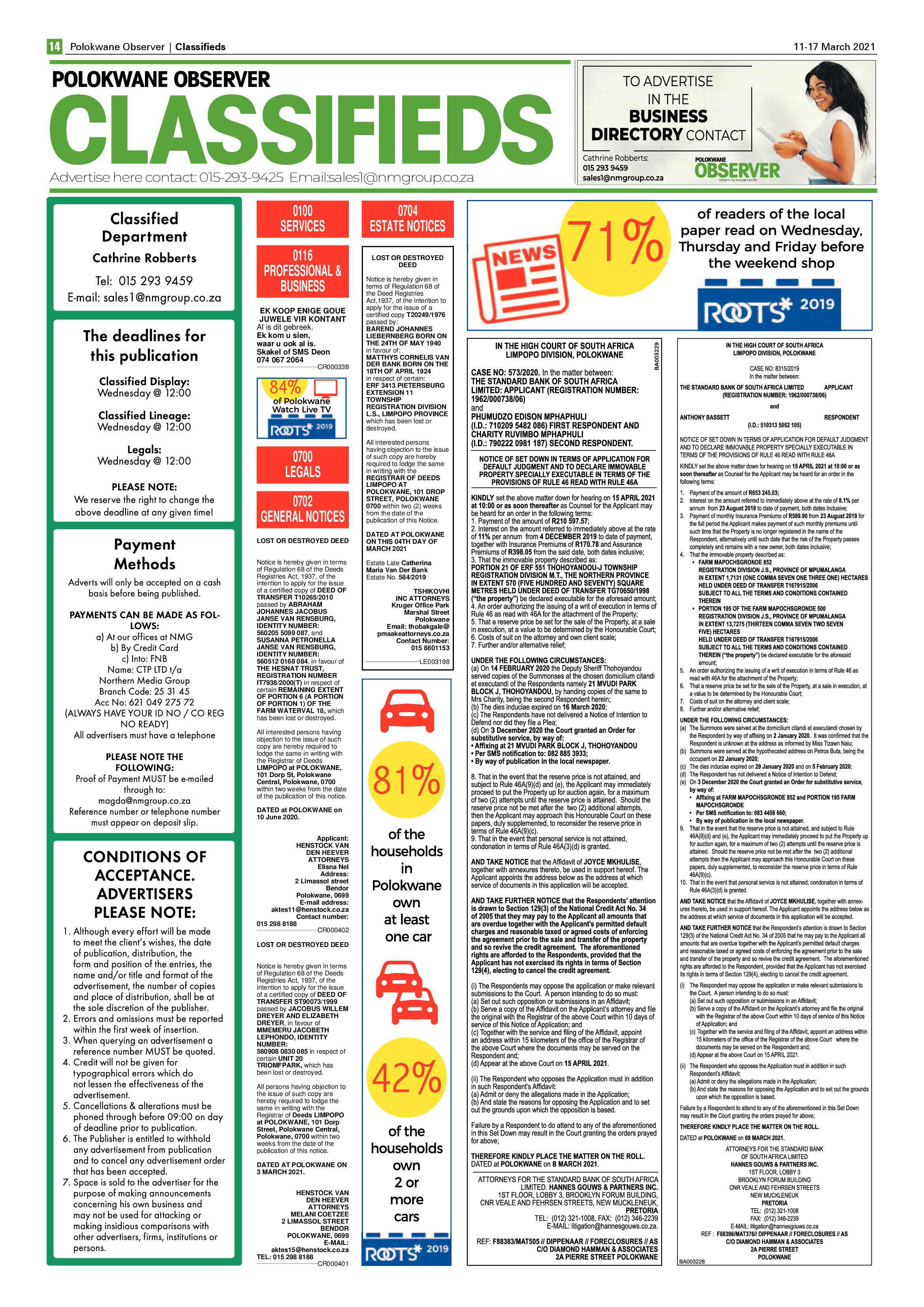 Polokwane Observer 11 March 2021 page 14