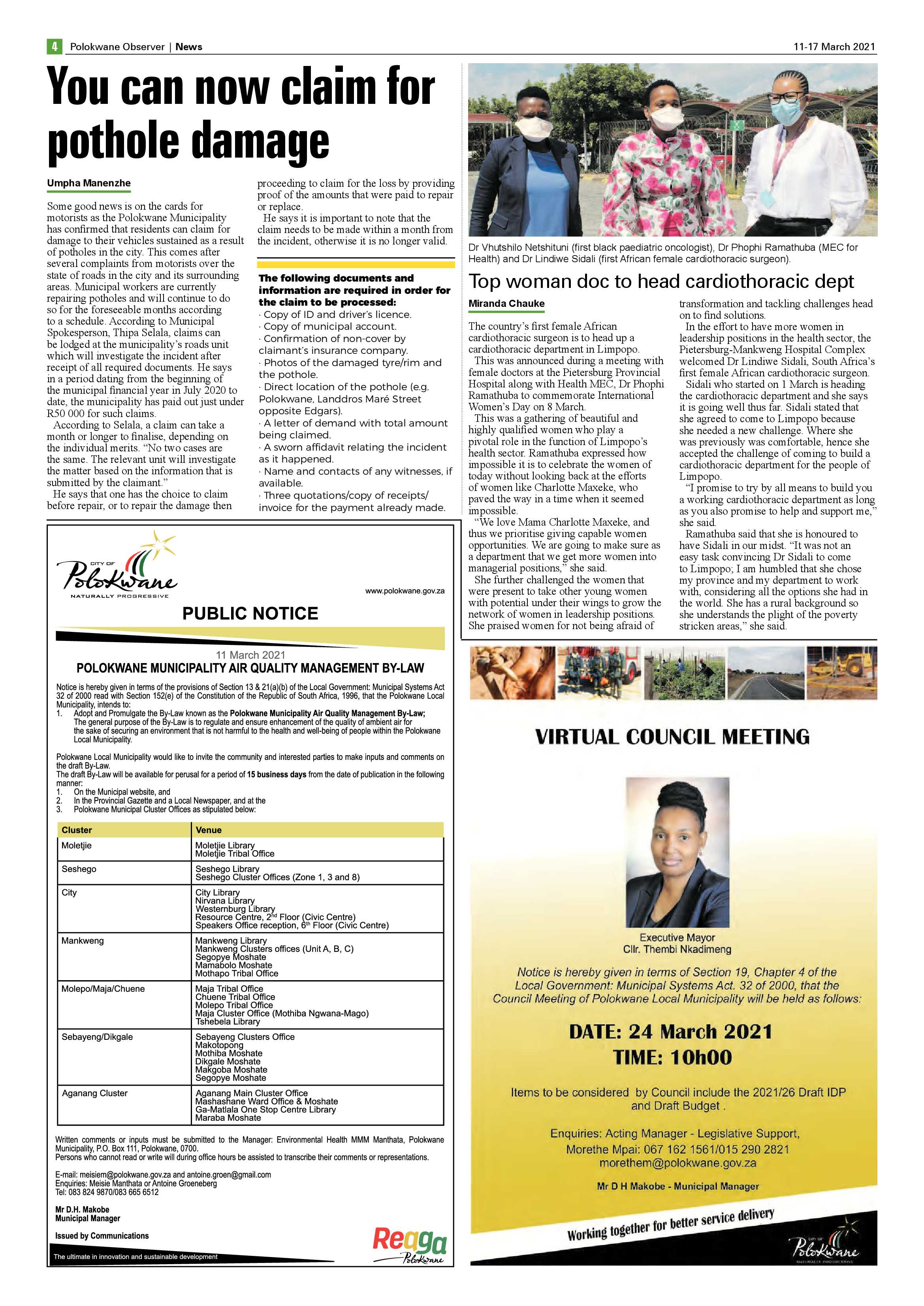 Polokwane Observer 11 March 2021 page 4