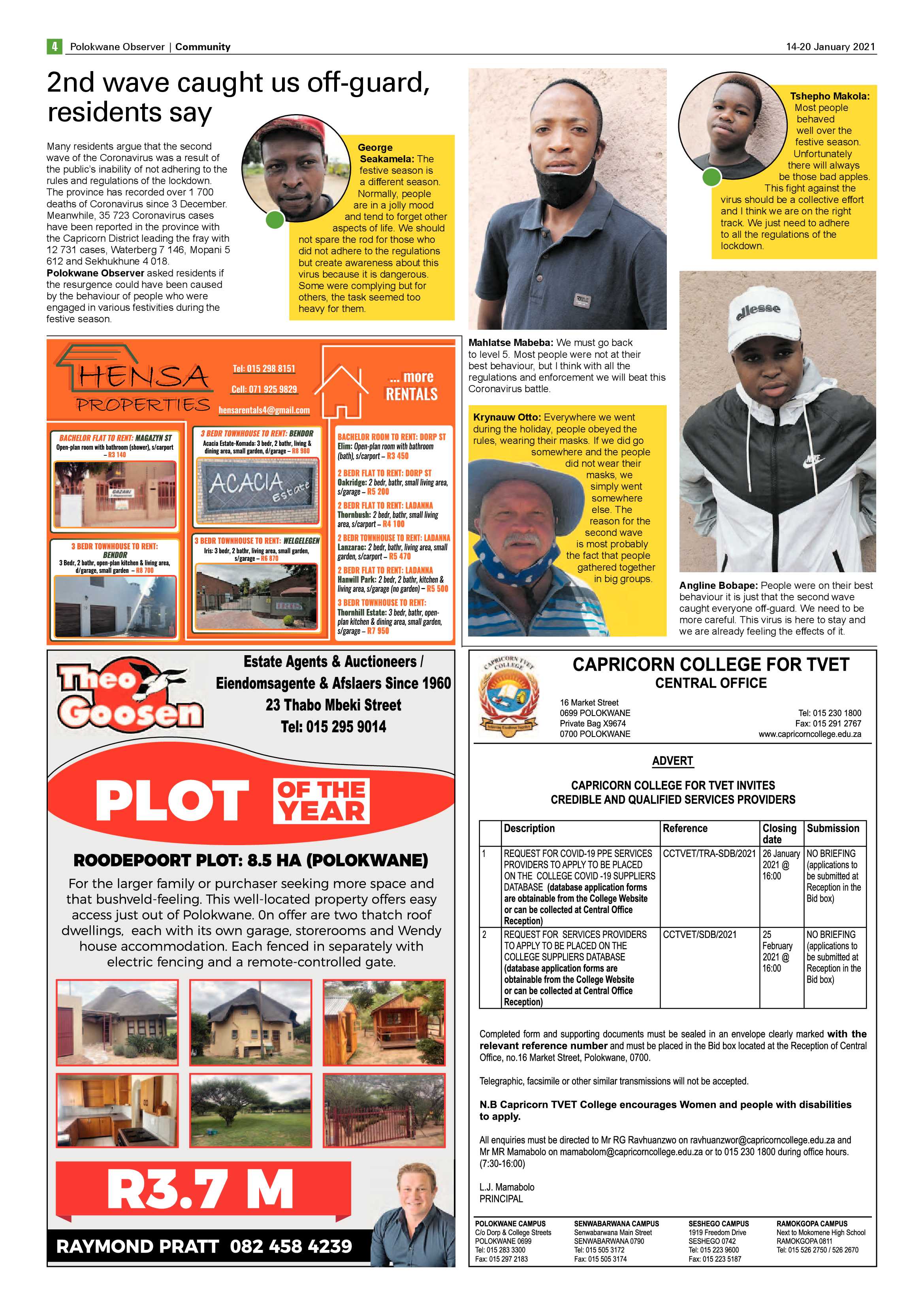 Polokwane Observer 14 January 2021 page 4
