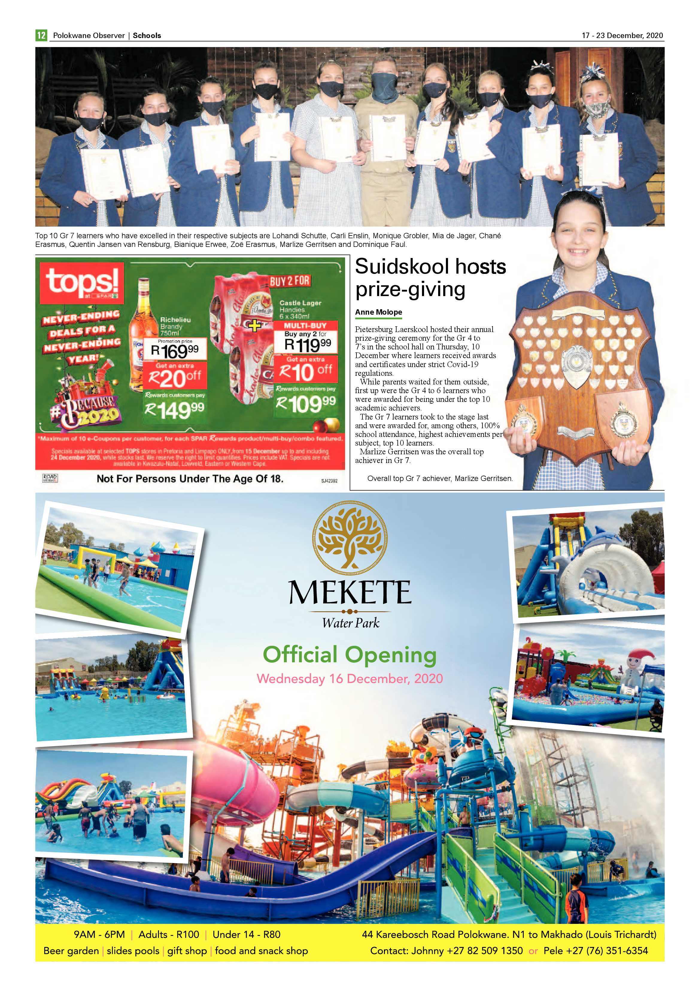 Polokwane Observer 17 December 2020 page 12