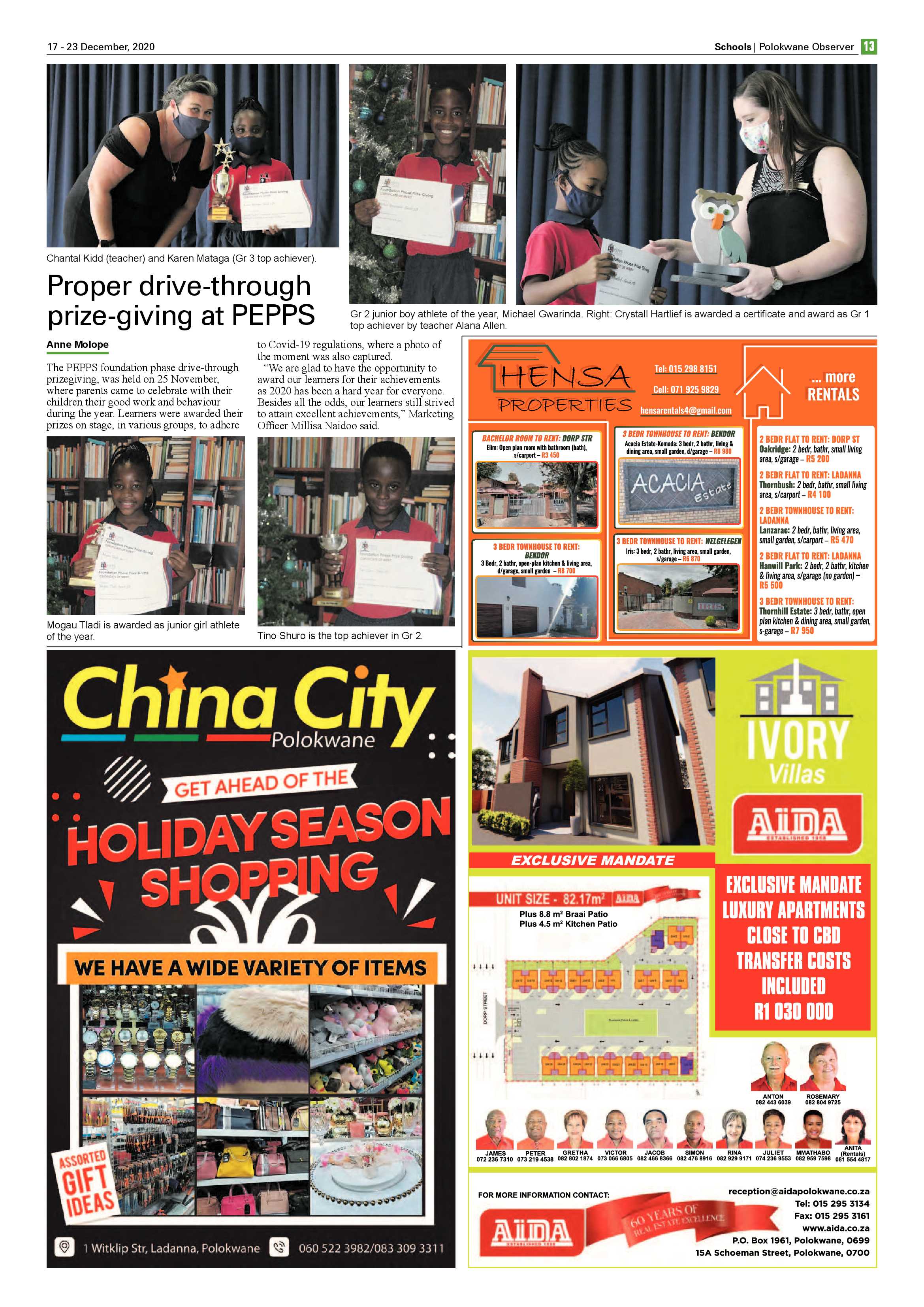 Polokwane Observer 17 December 2020 page 13