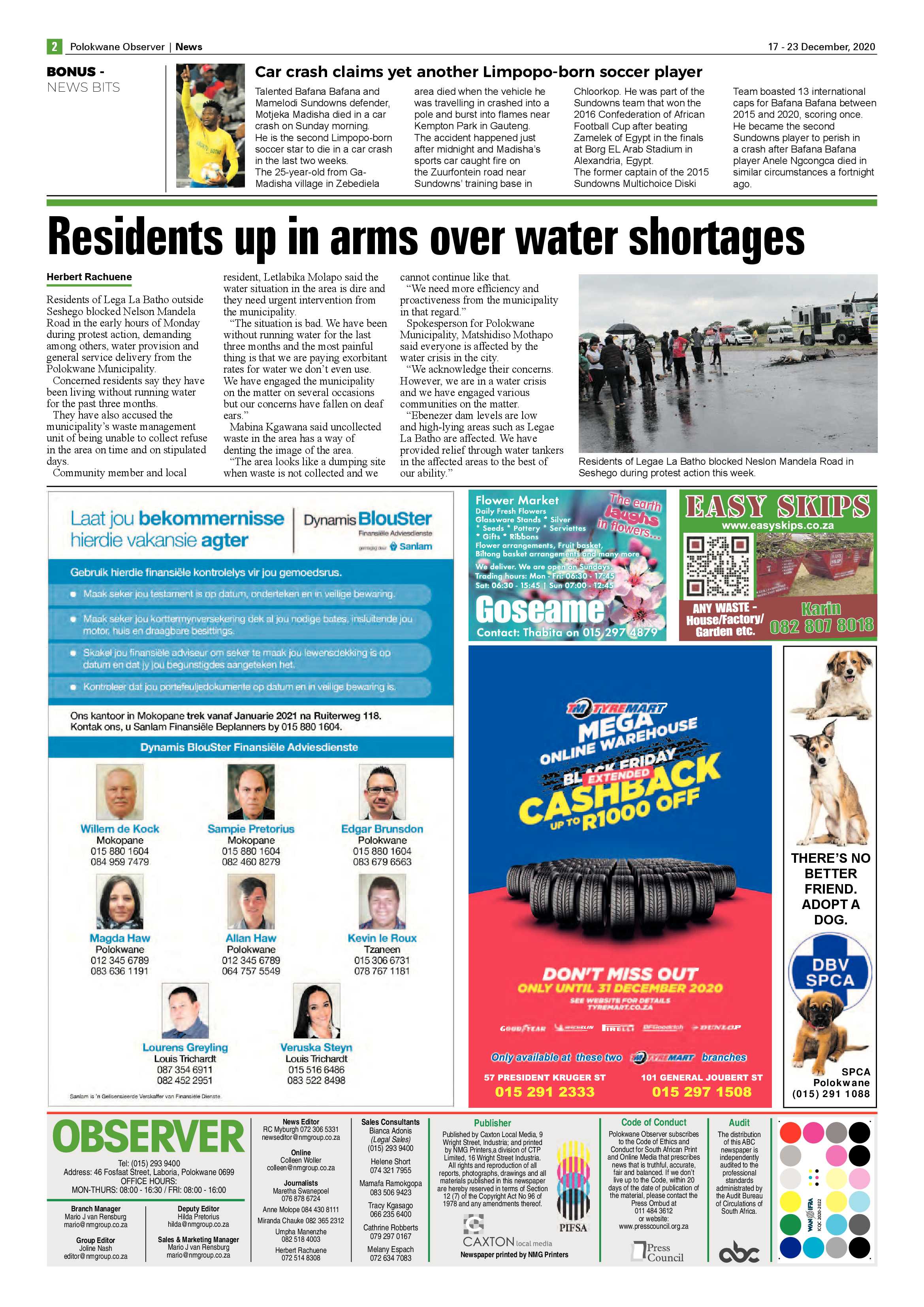 Polokwane Observer 17 December 2020 page 2