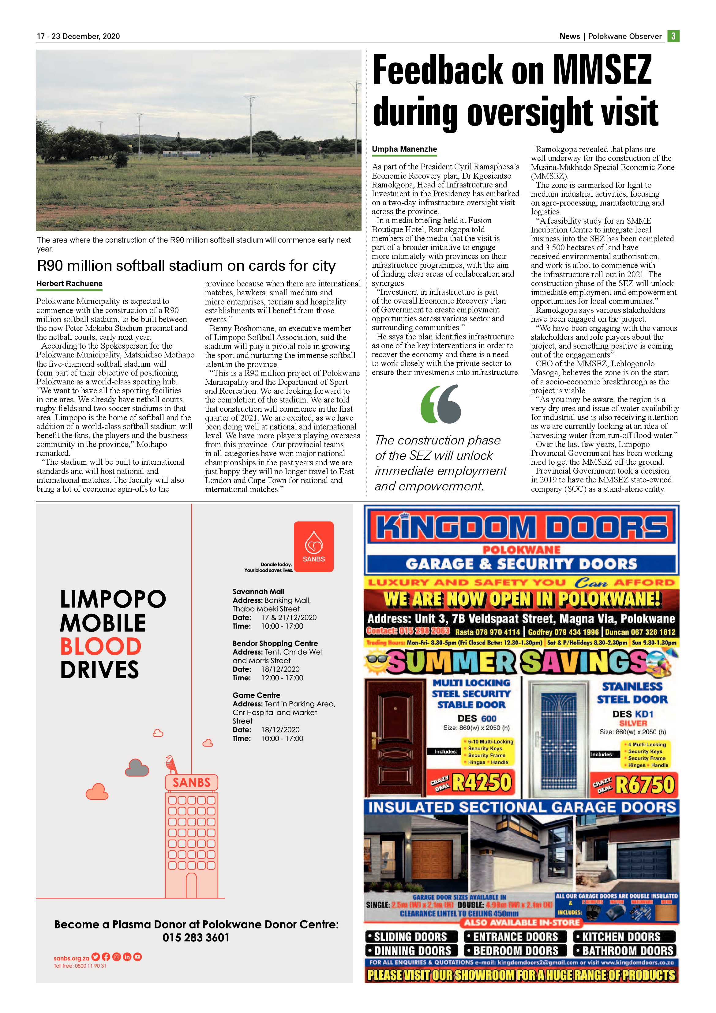 Polokwane Observer 17 December 2020 page 3
