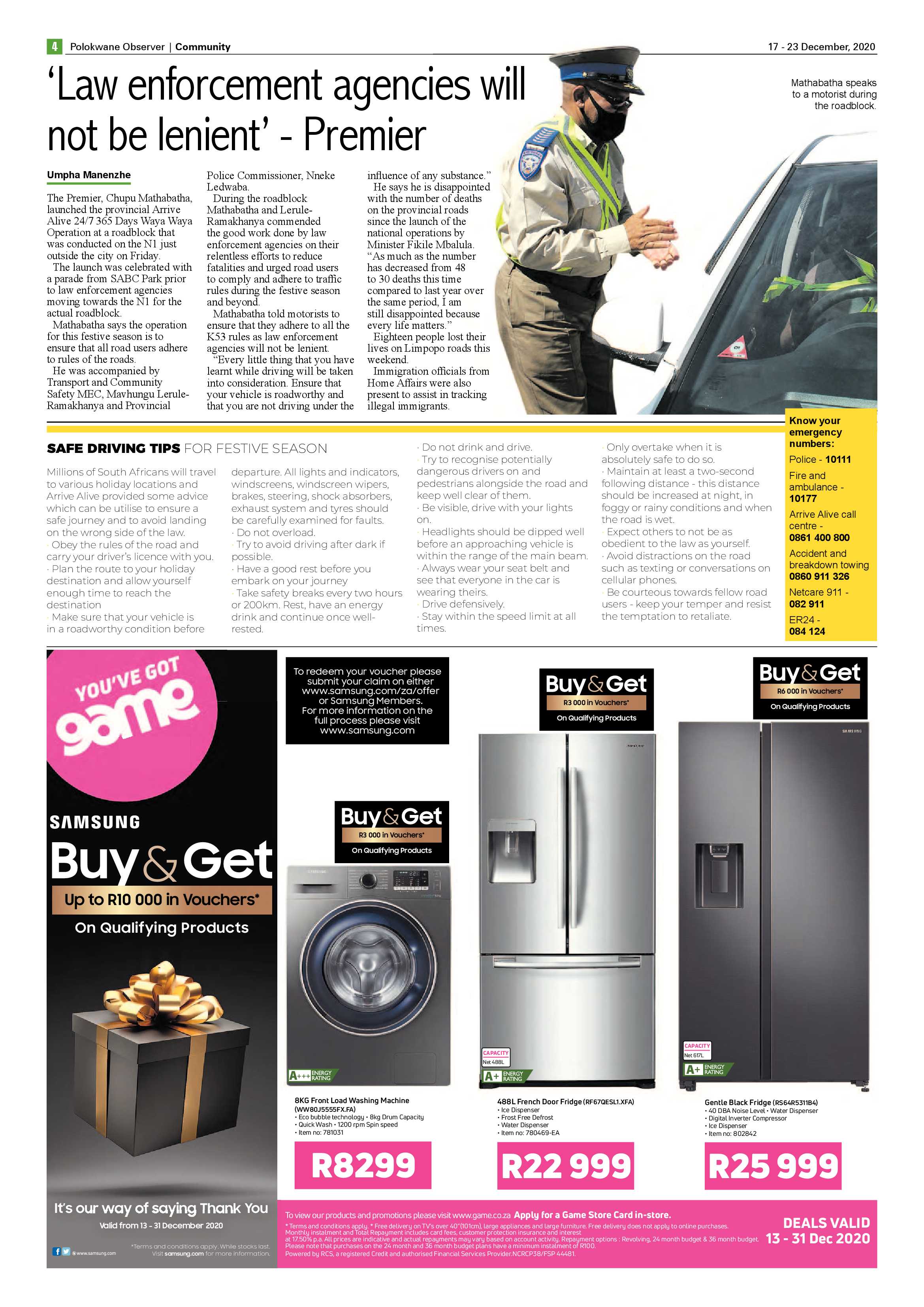 Polokwane Observer 17 December 2020 page 4