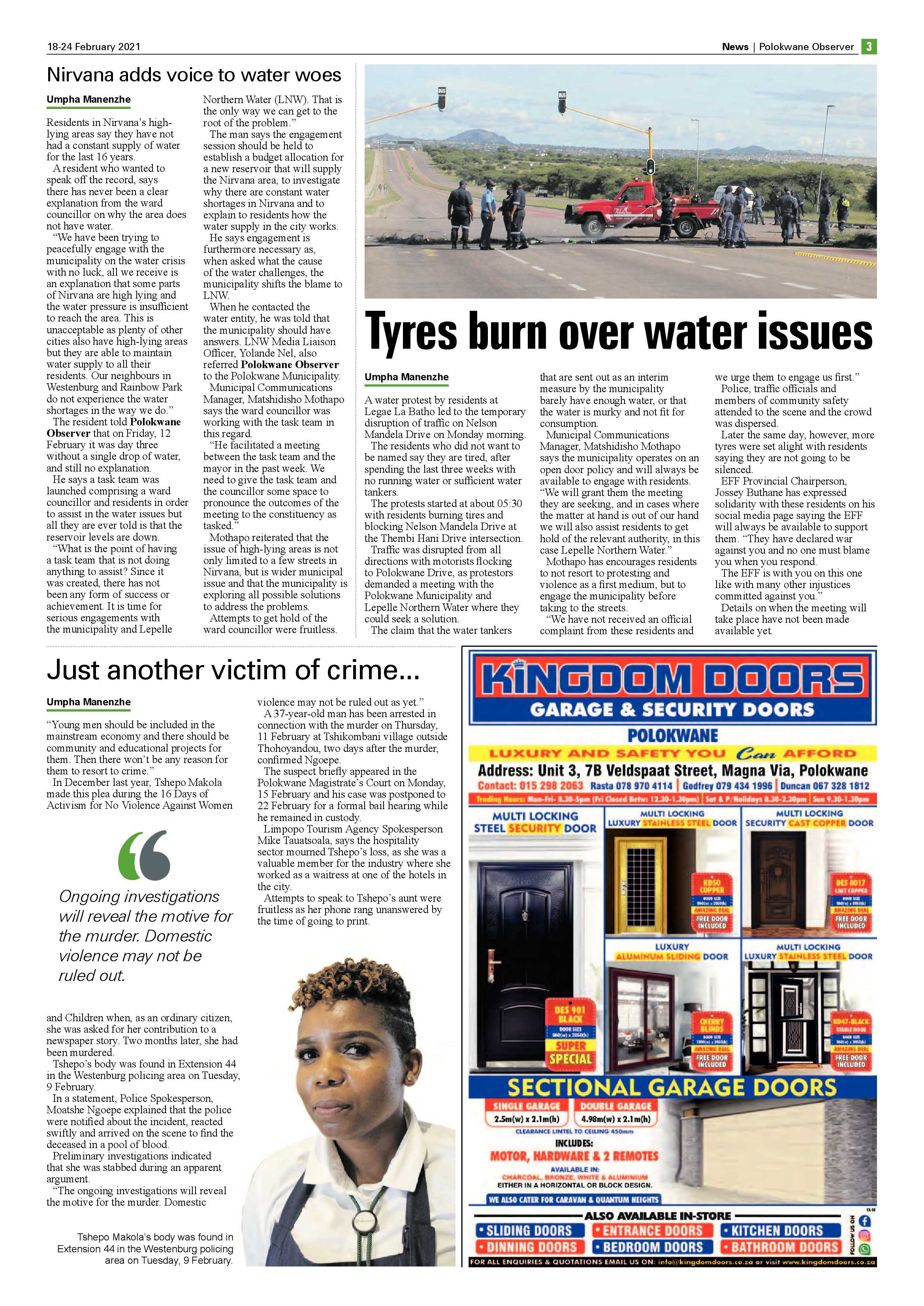 Polokwane Observer 18 February 2021 page 3