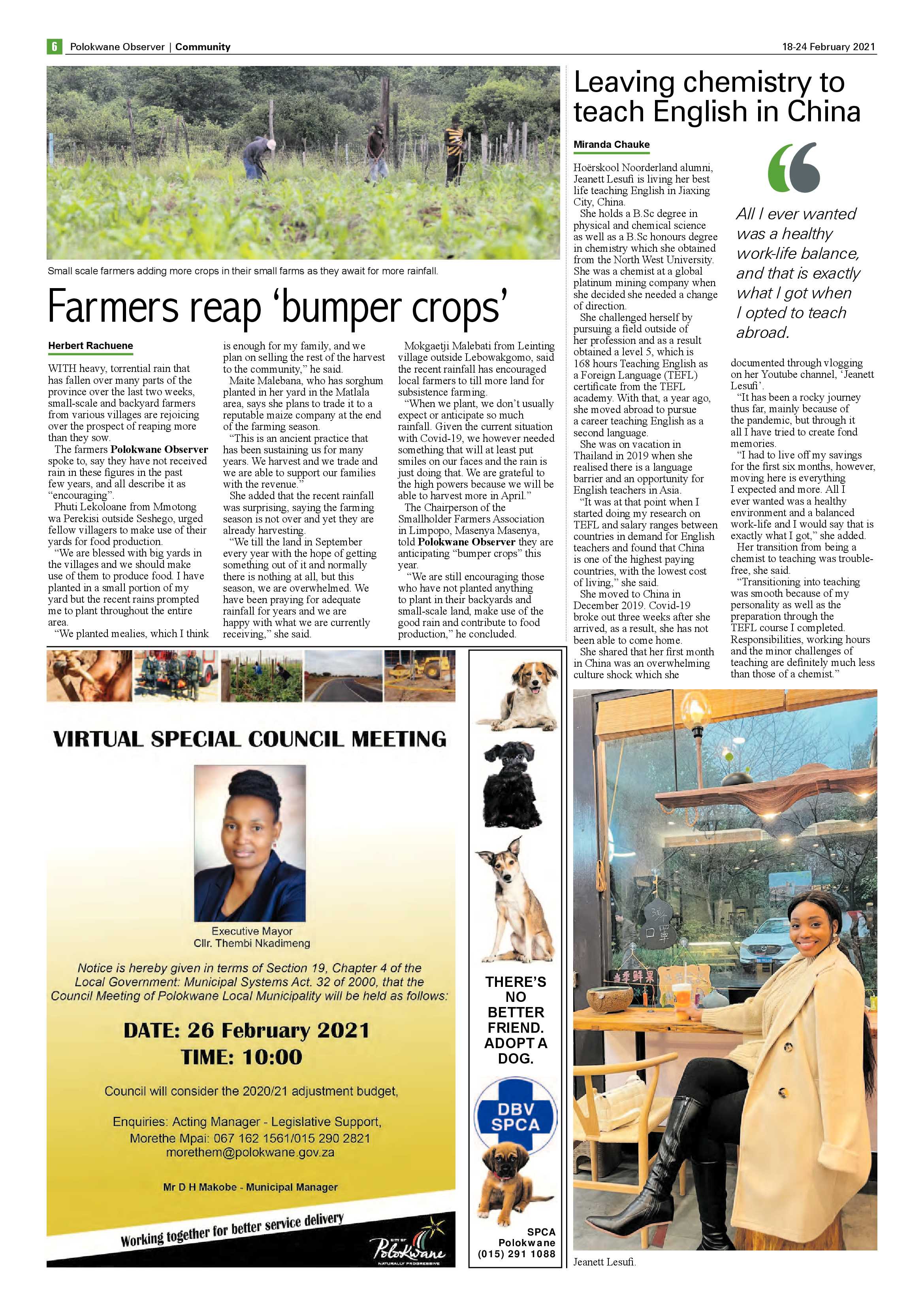 Polokwane Observer 18 February 2021 page 6