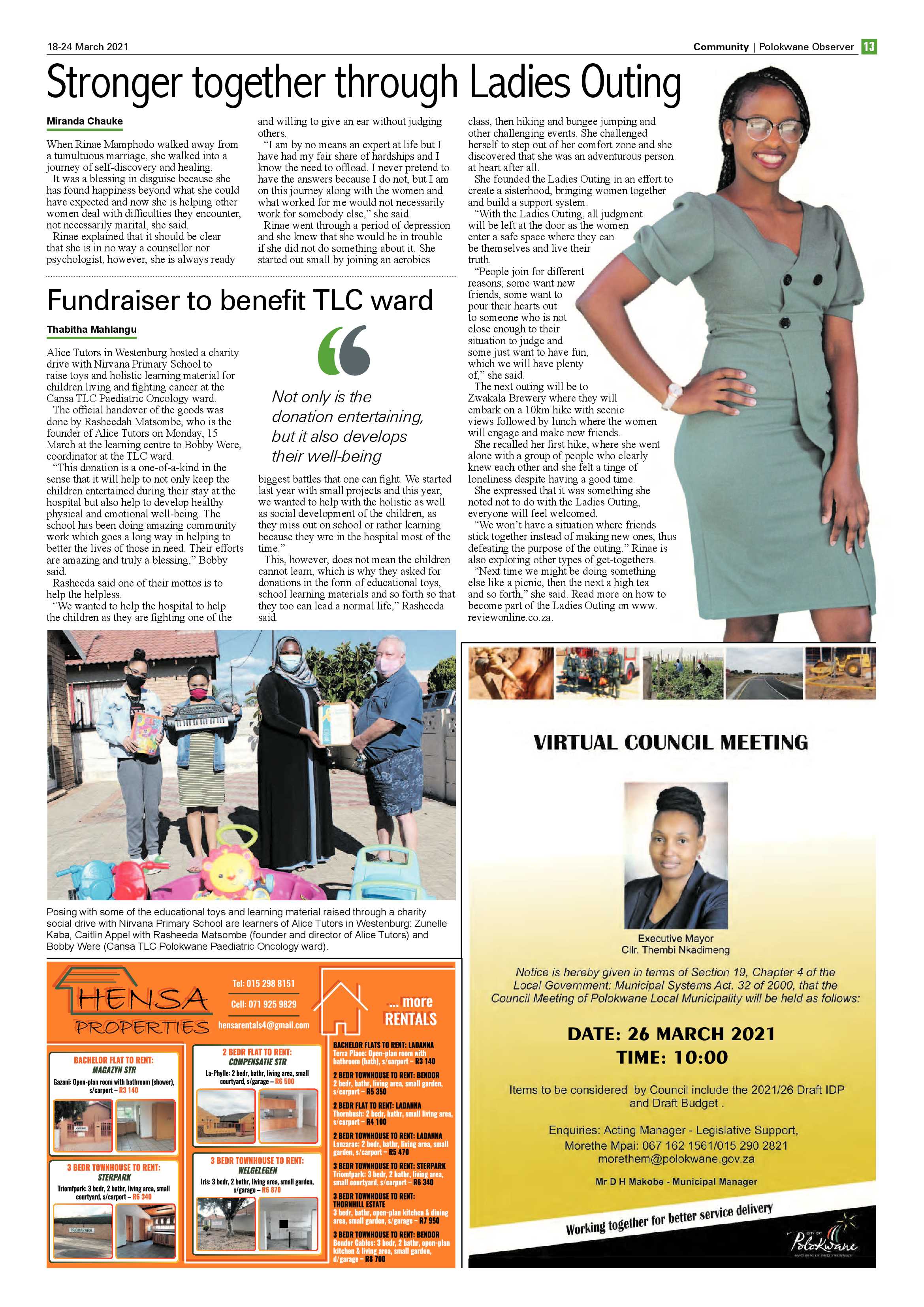 Polokwane Observer 18 March 2021 page 13