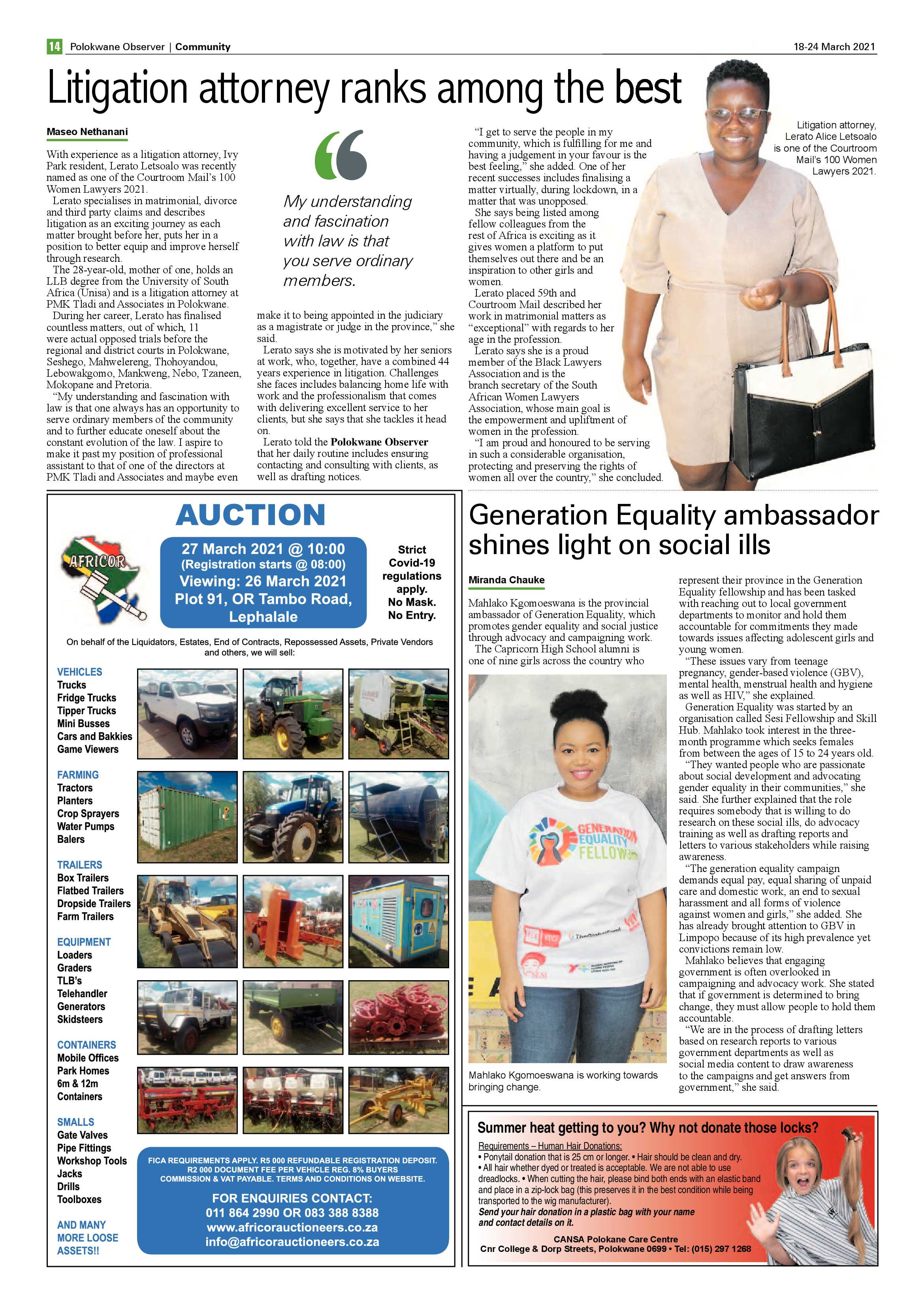 Polokwane Observer 18 March 2021 page 14