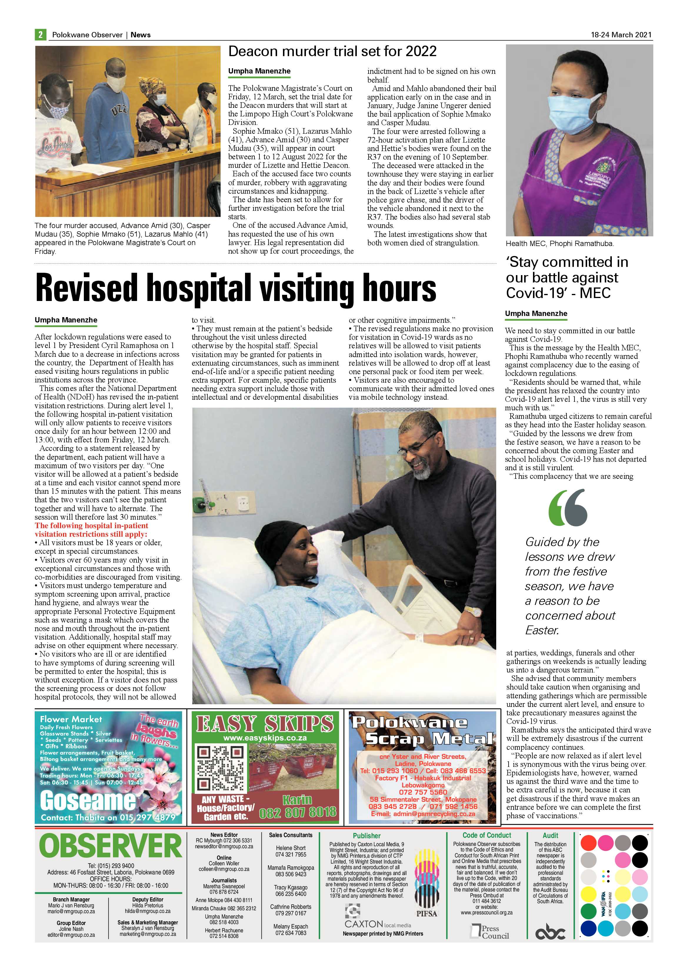 Polokwane Observer 18 March 2021 page 2