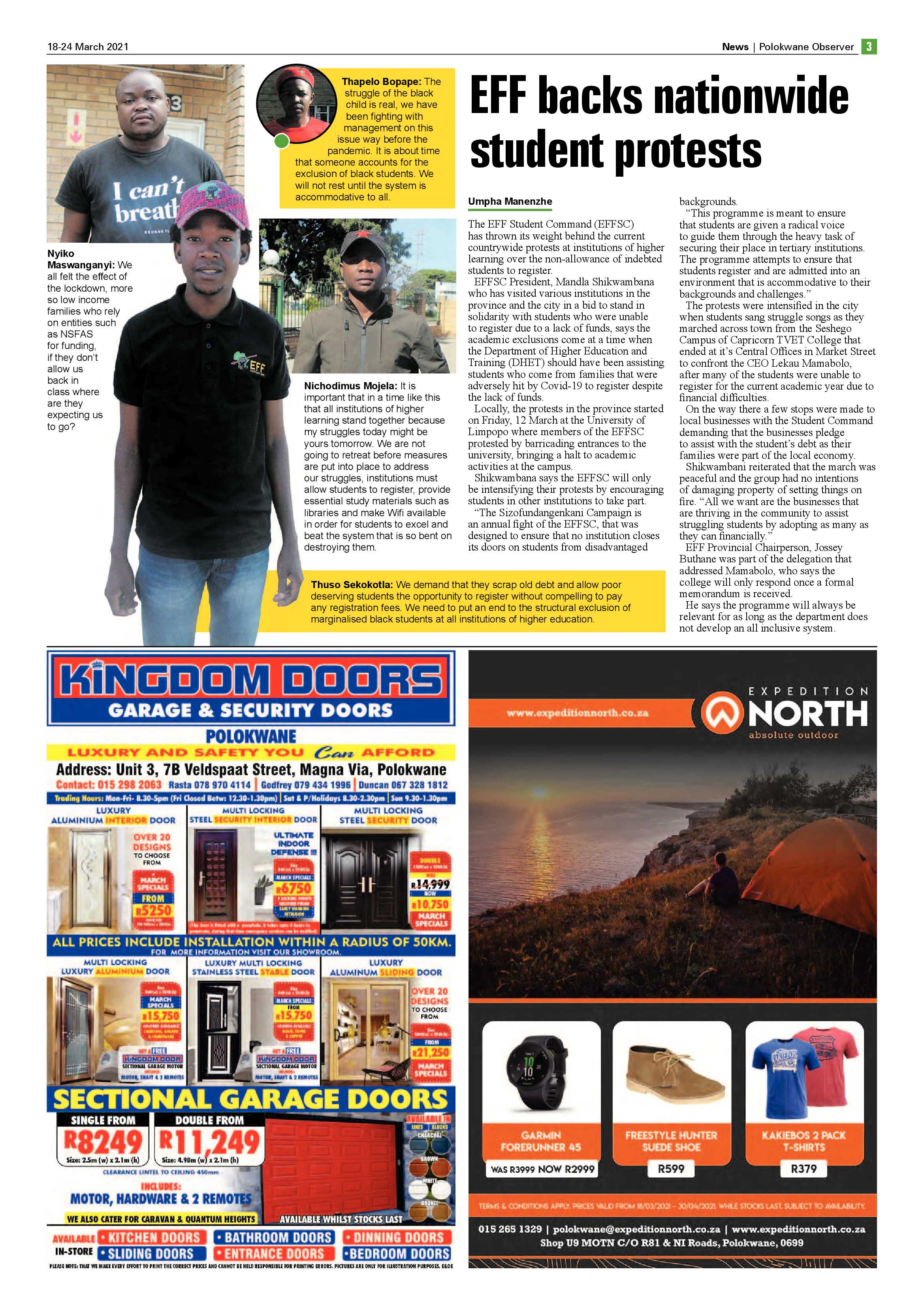 Polokwane Observer 18 March 2021 page 3