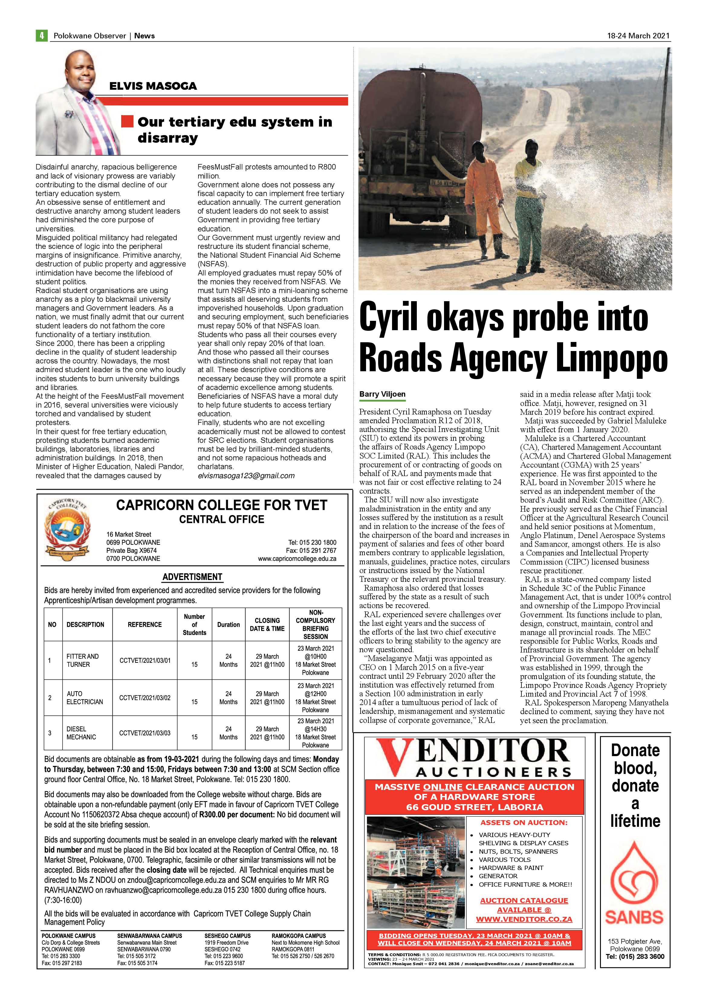 Polokwane Observer 18 March 2021 page 4