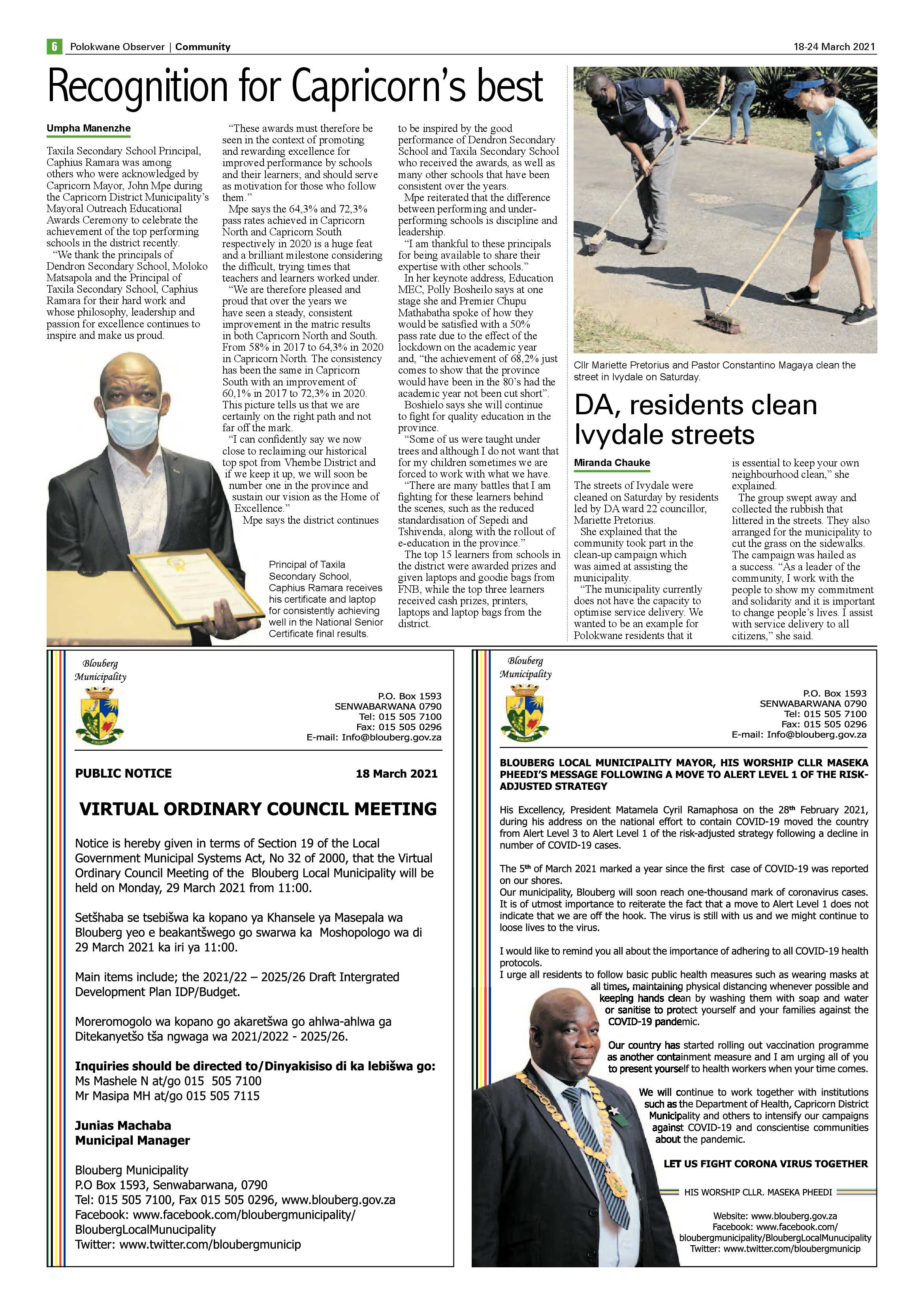 Polokwane Observer 18 March 2021 page 6