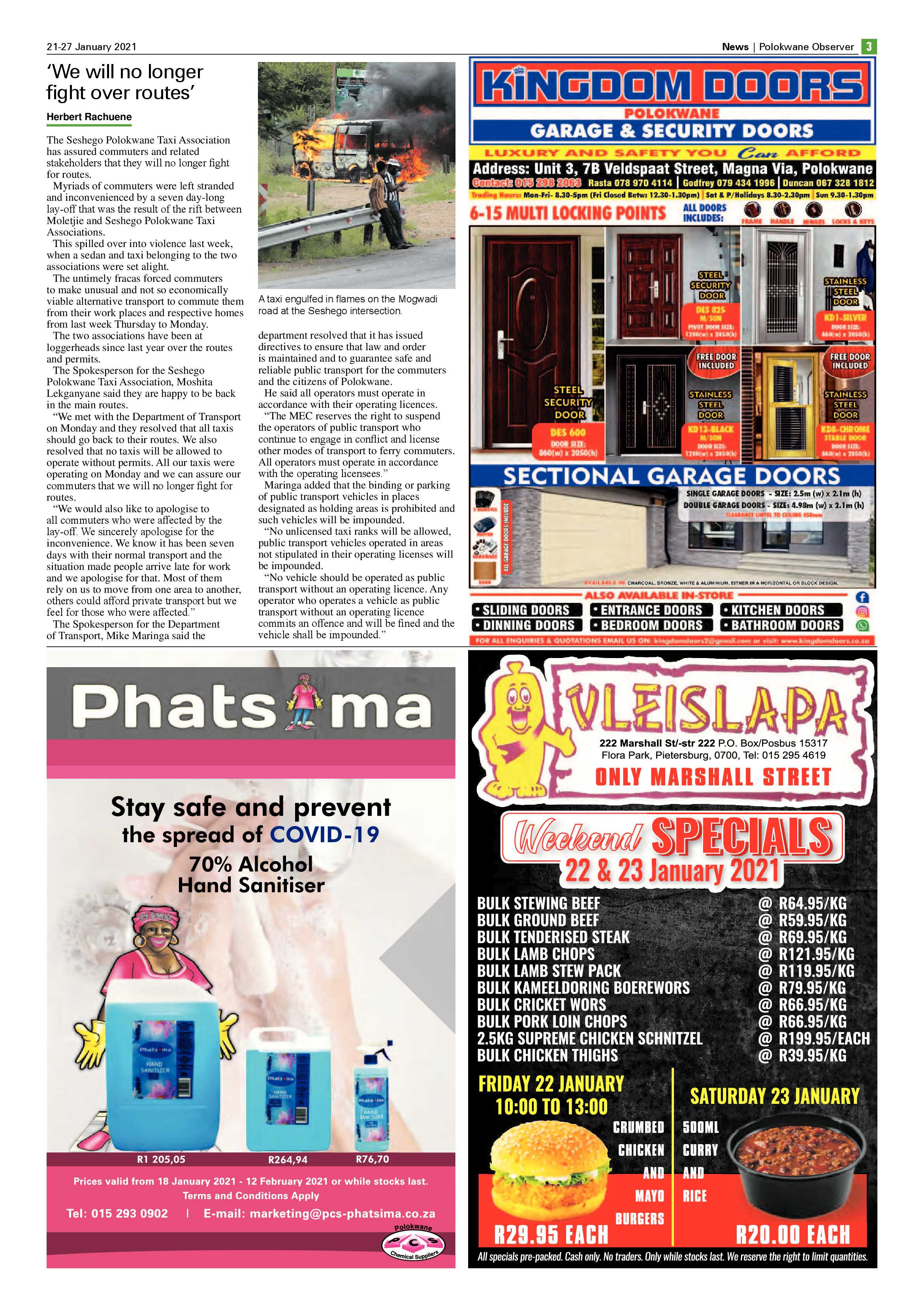 Polokwane Observer 21 January 2021 page 3