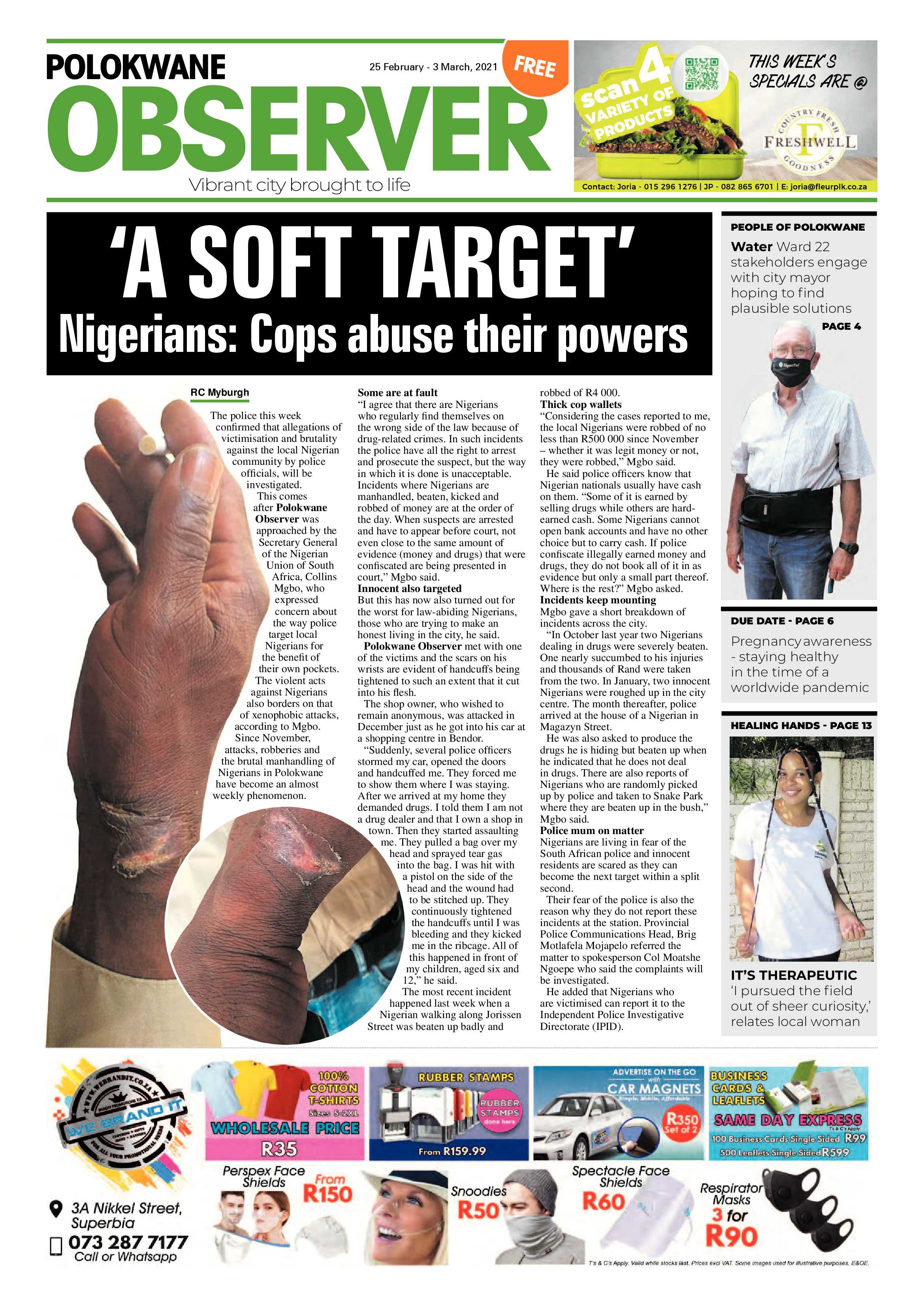 Polokwane Observer 25 February 2021 page 1