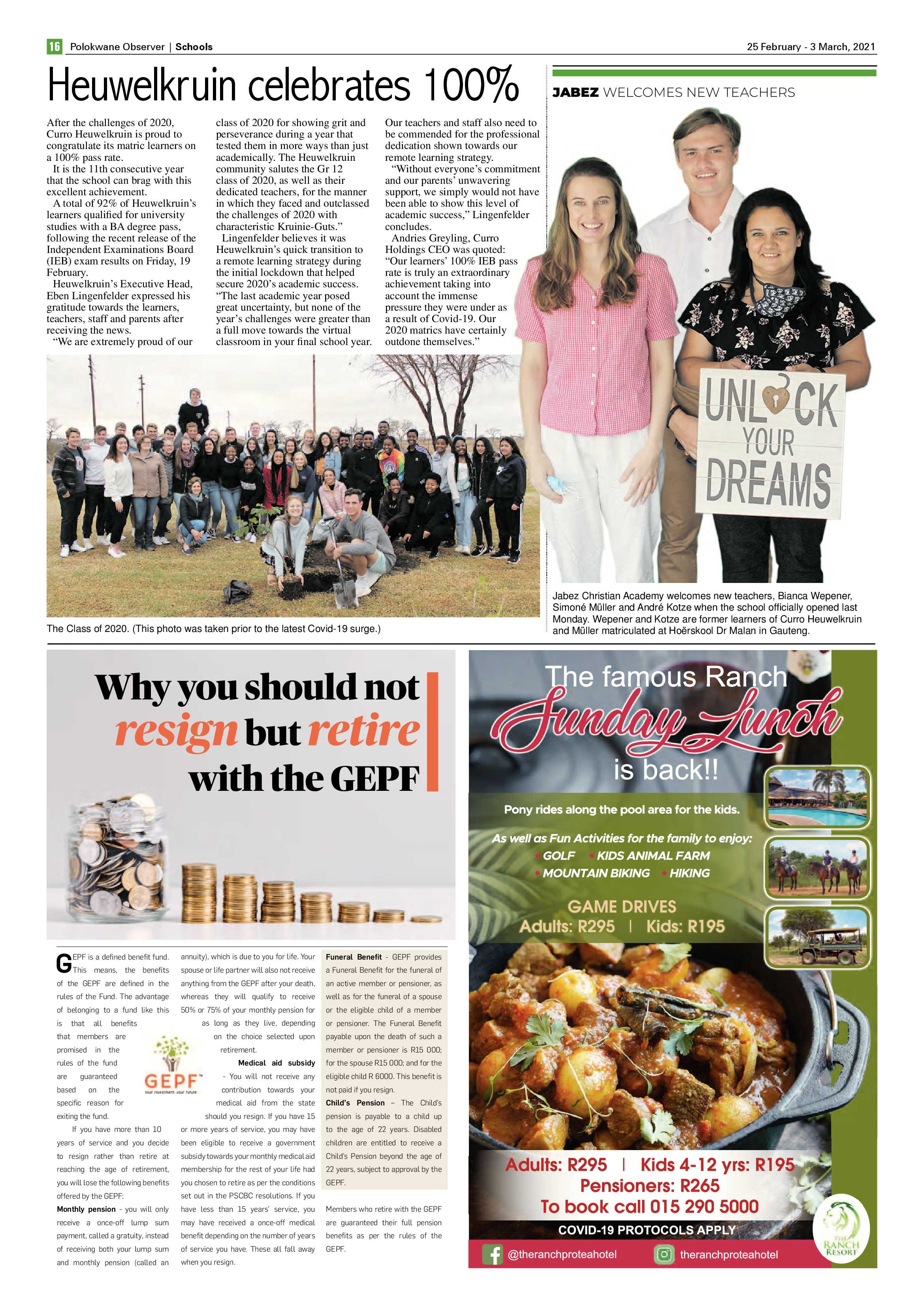 Polokwane Observer 25 February 2021 page 16
