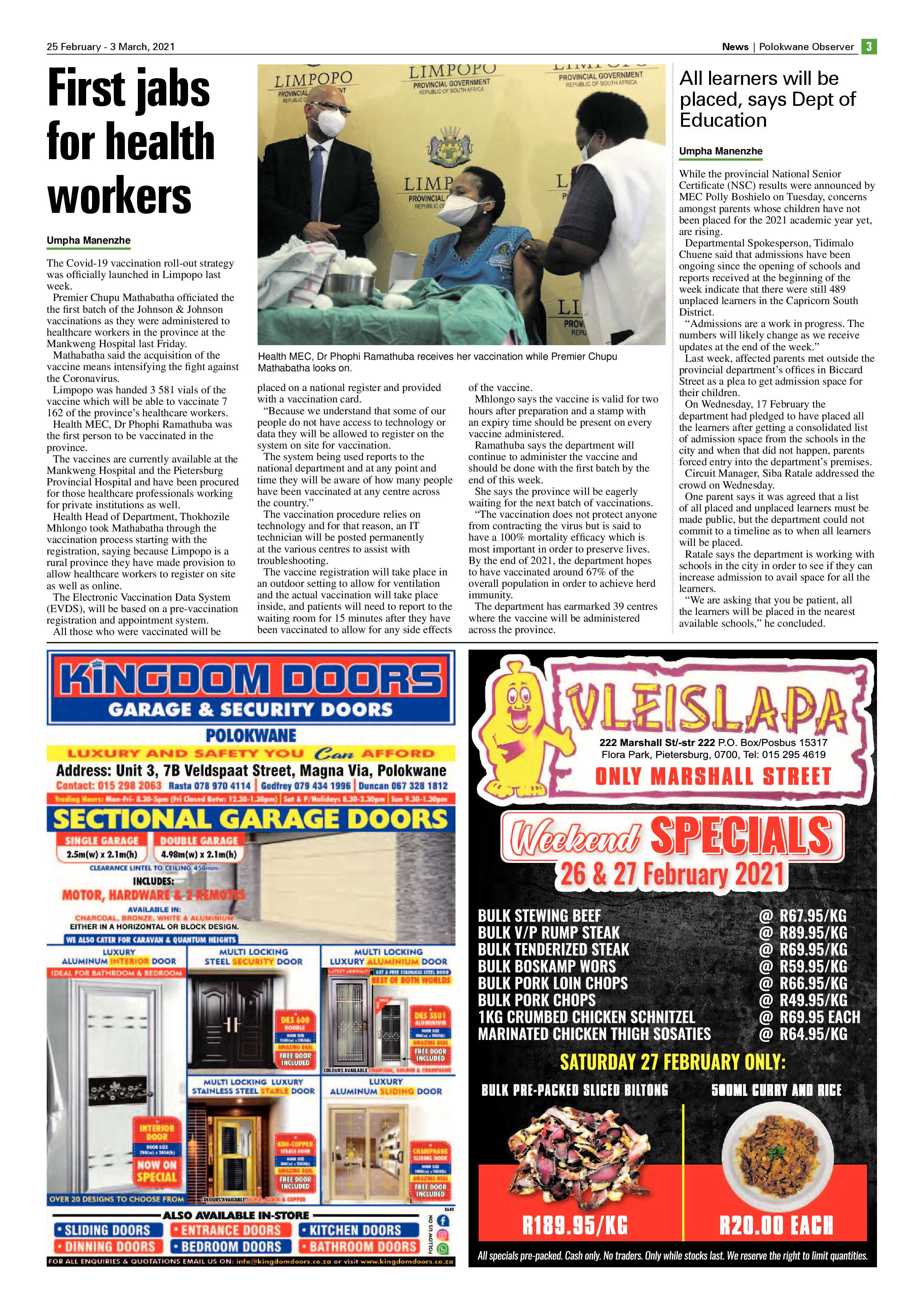 Polokwane Observer 25 February 2021 page 3