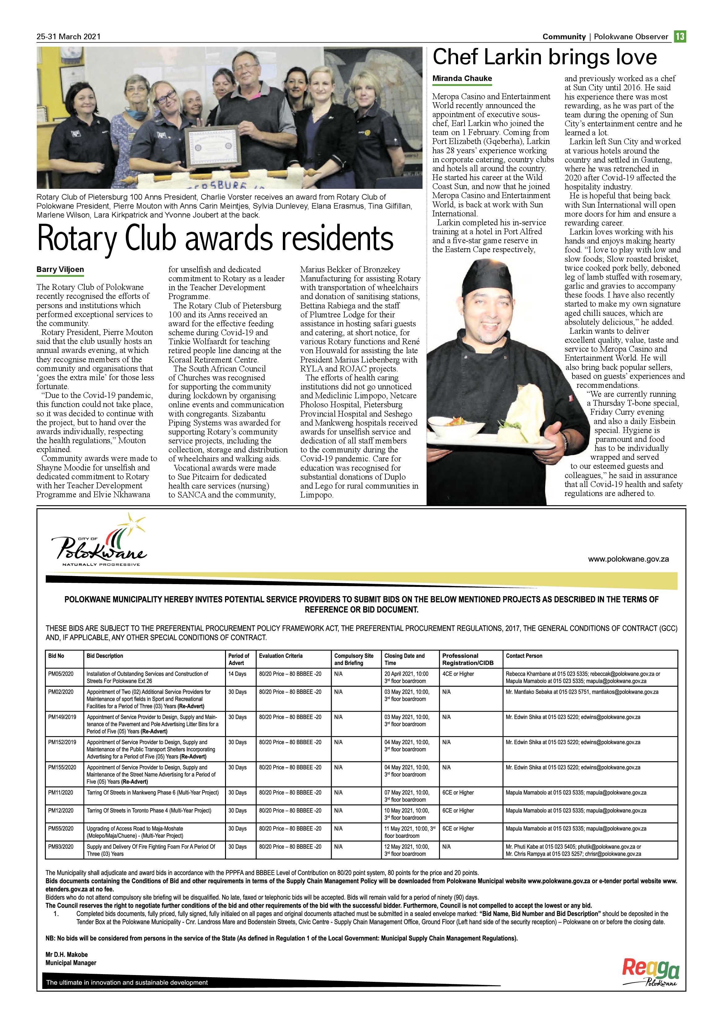 Polokwane Observer 25 March 2021 page 13