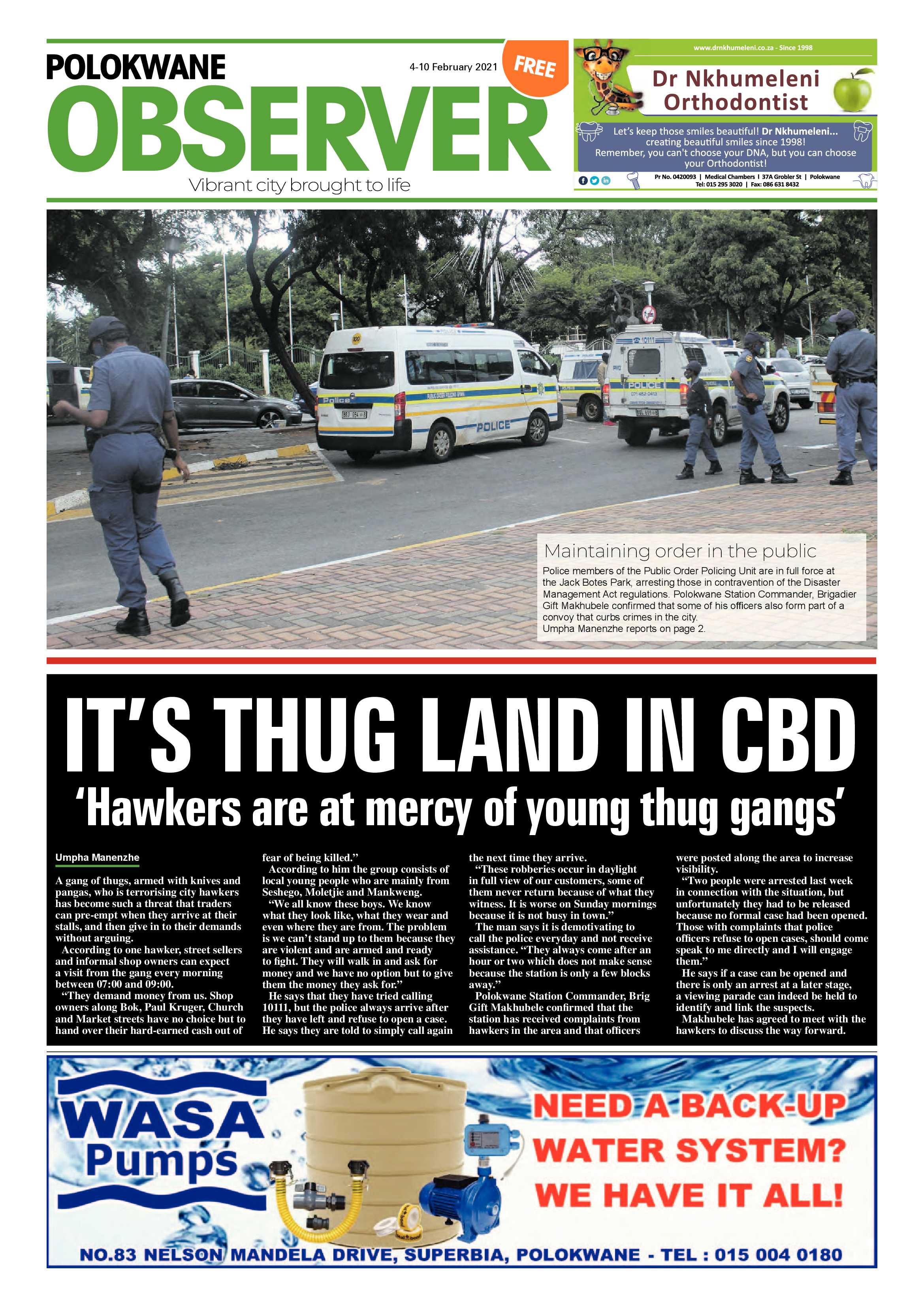 Polokwane Observer 4 February 2021 page 1