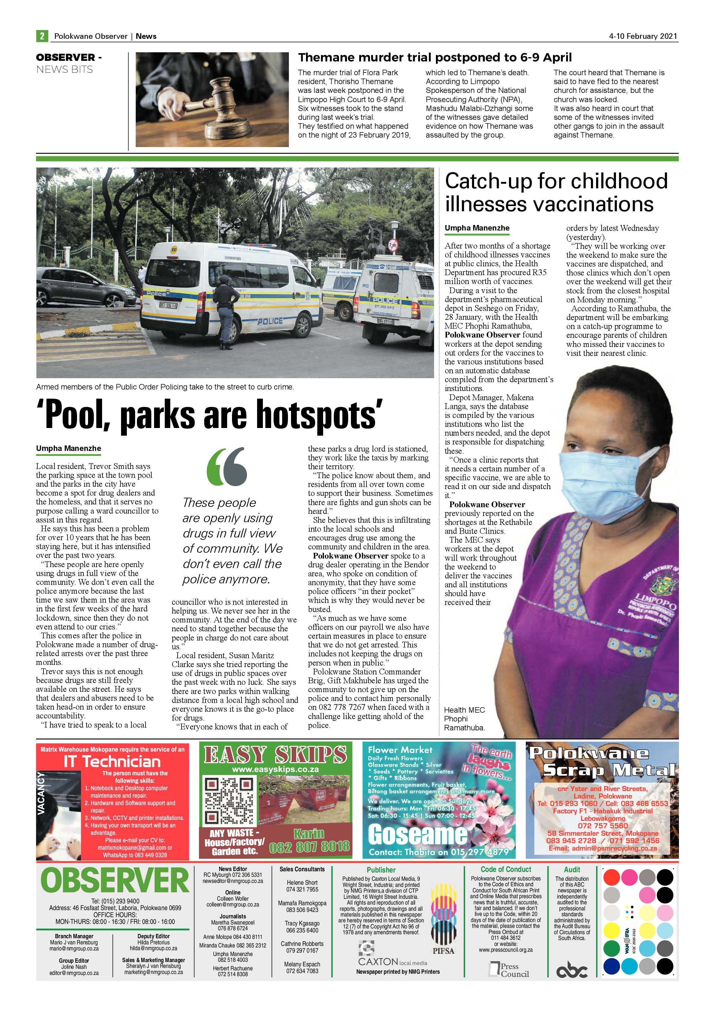 Polokwane Observer 4 February 2021 page 2