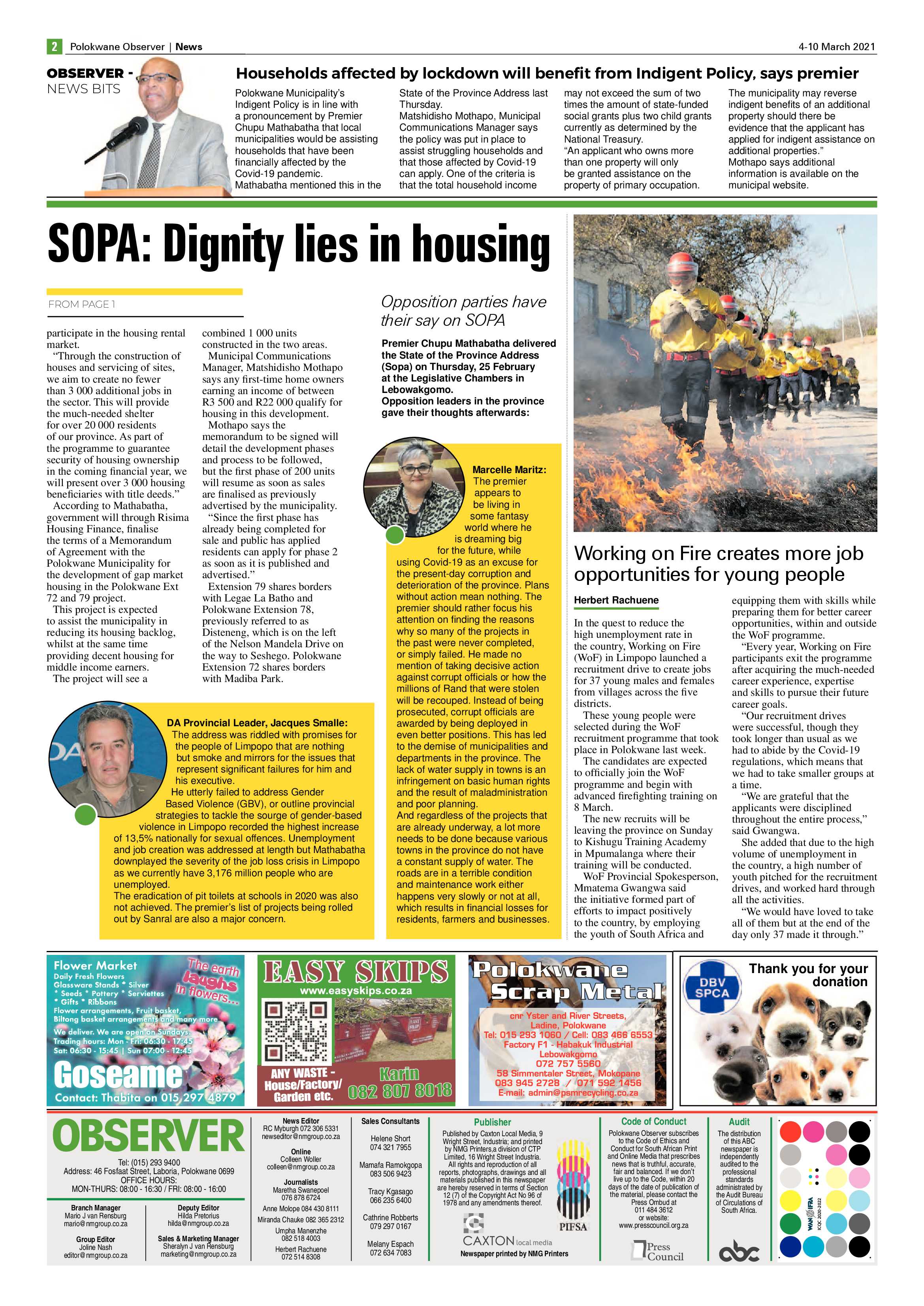 Polokwane Observer 4 March 2021 page 2