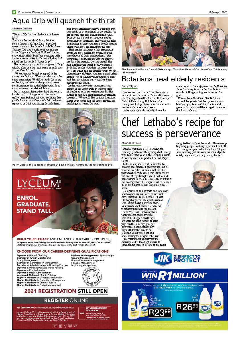 Polokwane Observer 8 April 2021 page 6